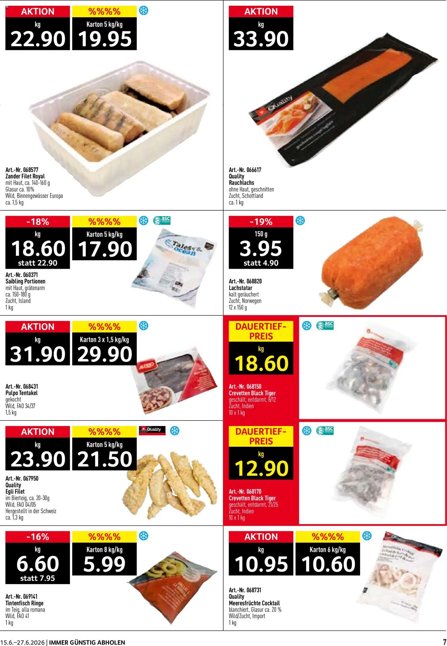 Prodega aktionen Summertime – gültig ab 15.06.2026 | Seite: 7 | Produkte: Tintenfisch, Meeresfrüchte