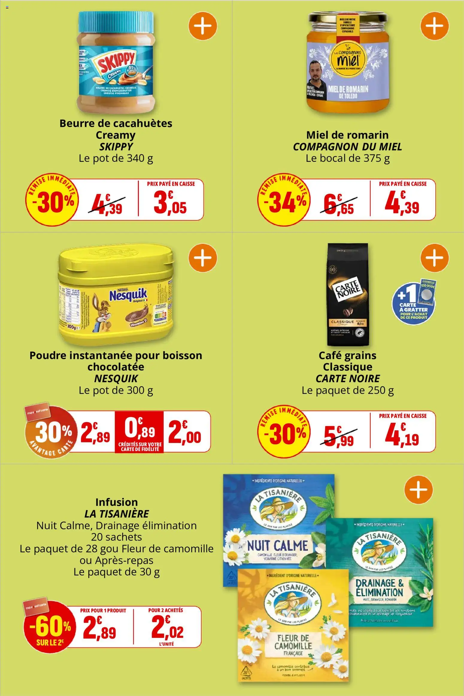 {H1} | Page: 19 | Produits: Beurre de cacahuètes, Beurre, Café Grains, Carte Noire