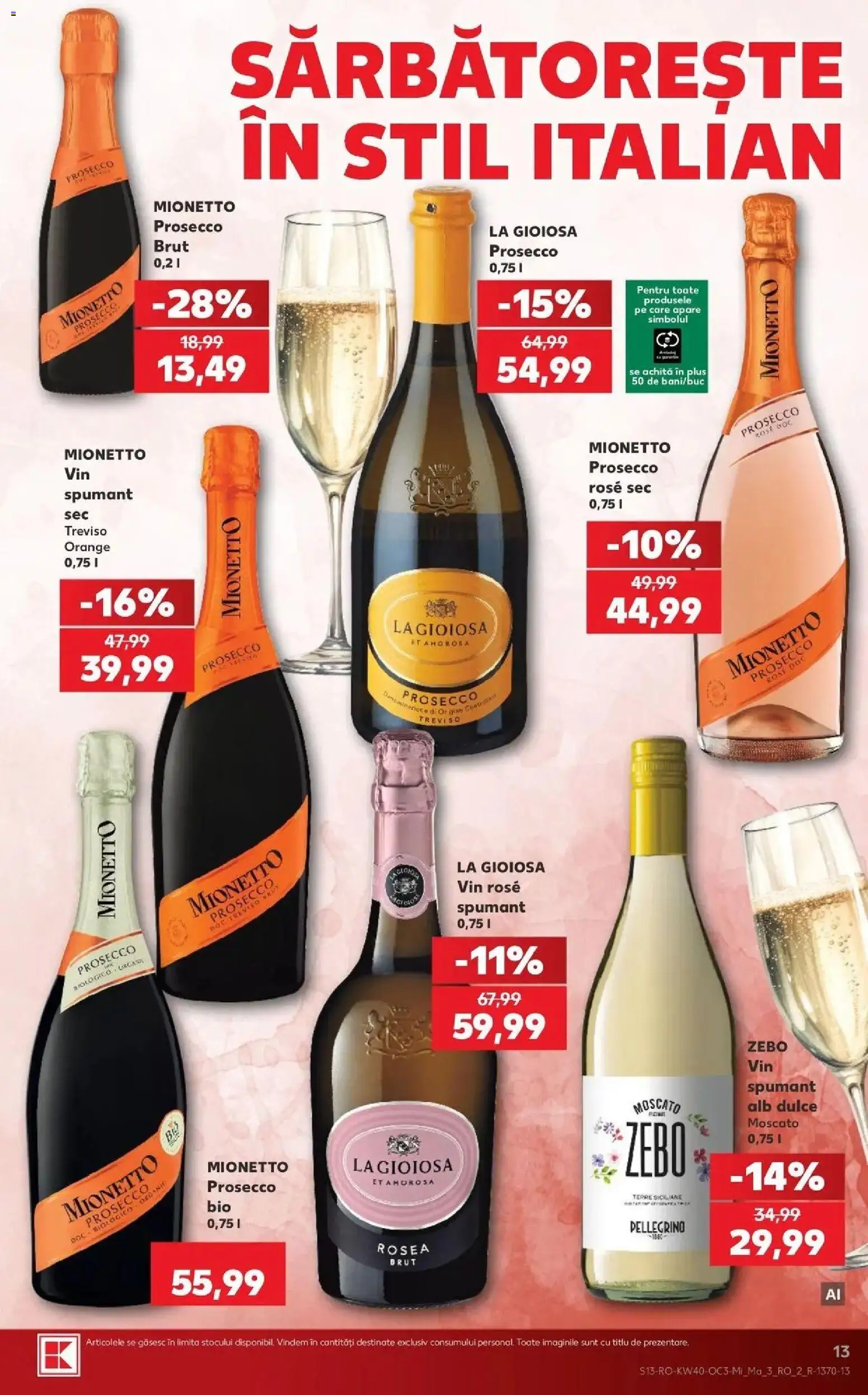 Kaufland Codlea 30.09.2026 - Revista si Oferta | Pagină: 13 | Produse: Vin rose, Prosecco, Vin, Plus