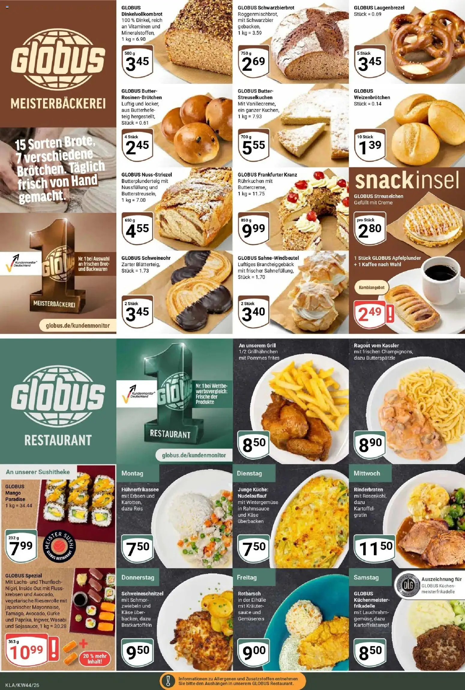 Globus Prospekt Kaiserslautern (ab 26.10.2026) » Angebote online | Seite: 7 | Produkte: Thunfisch, Kaffee, Lachs, Erbsen