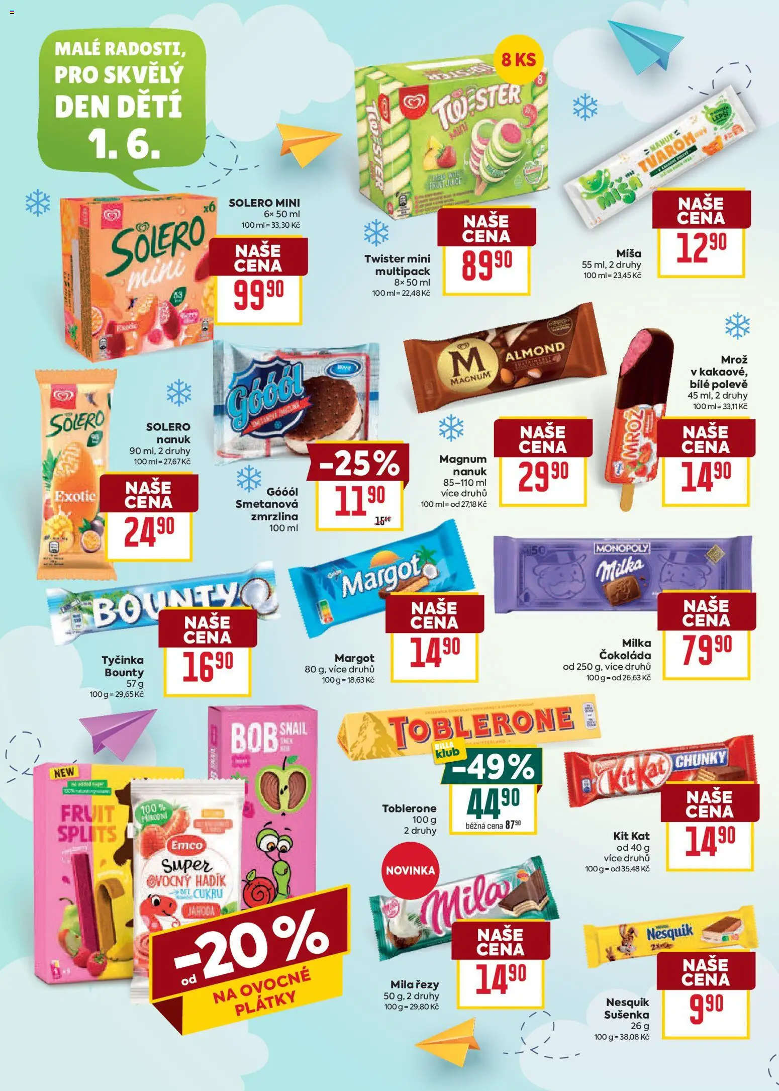 Billa Velký leták od 20.05.2026 | Strana: 14 | Produkty: Milka, Zmrzlina, Nesquik, Mila