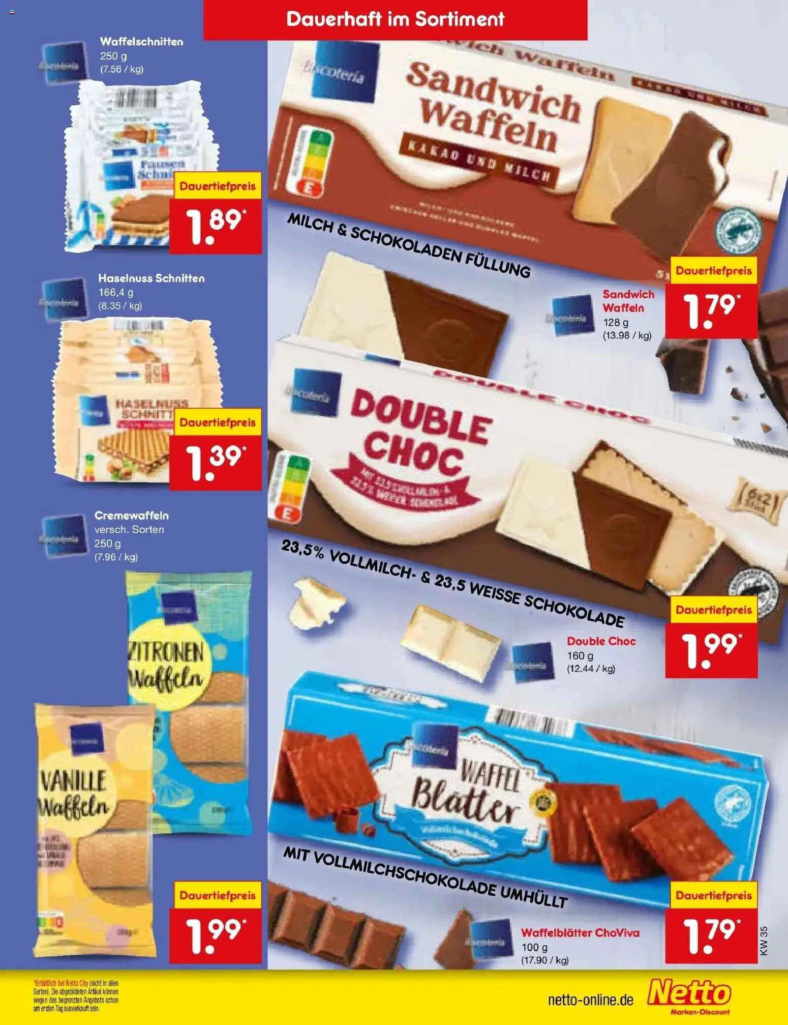 Netto Marken-Discount Prospekt Hamburg (ab 24.08.2026) » Angebote | Seite: 33 | Produkte: Milch, Schokolade, Waffeln, Zitronen
