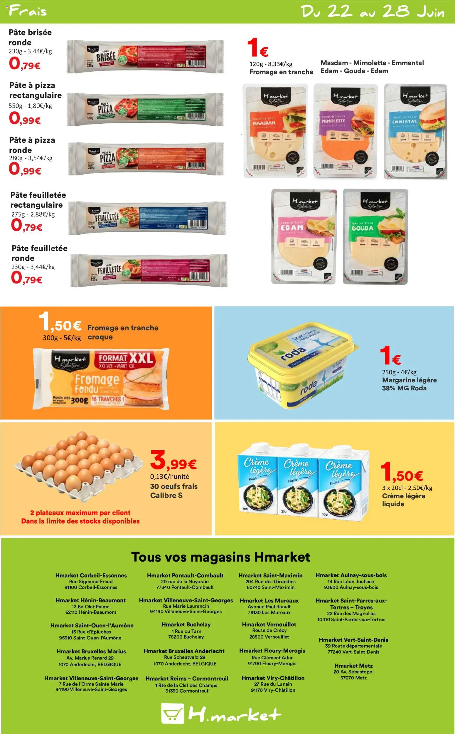 {H1} | Page: 5 | Produits: Emmental, Pâte à pizza, Pâte brisée, Fromage