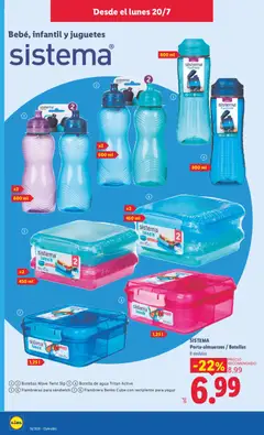 Vista previa Fiambrera Bento Cube con recipiente para yogur, Fiambrera de 1.25 L. válido desde el 20/07/2026 | Página: 18 | Productos: Botella de agua, Fiambrera, Yogur, Juguetes