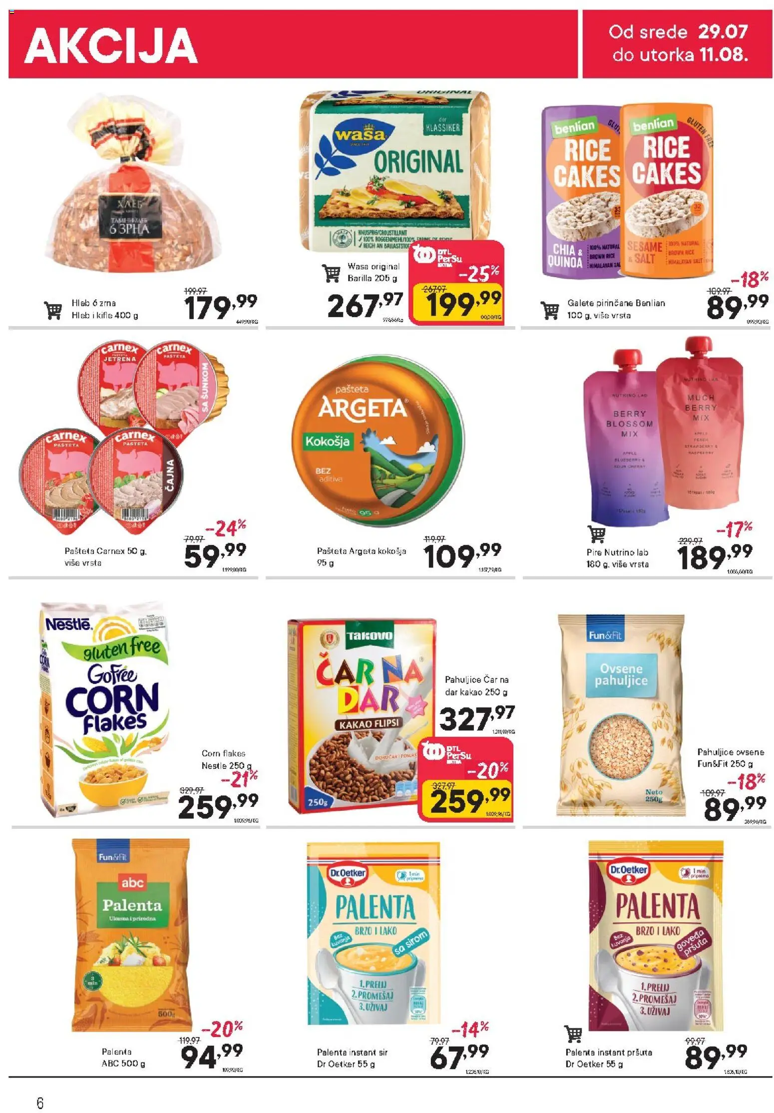 PerSu katalog - važi od 29.07.2026 | Strana: 6 | Proizvode: Quinoa, Ovsene pahuljice, Sir, Hleb