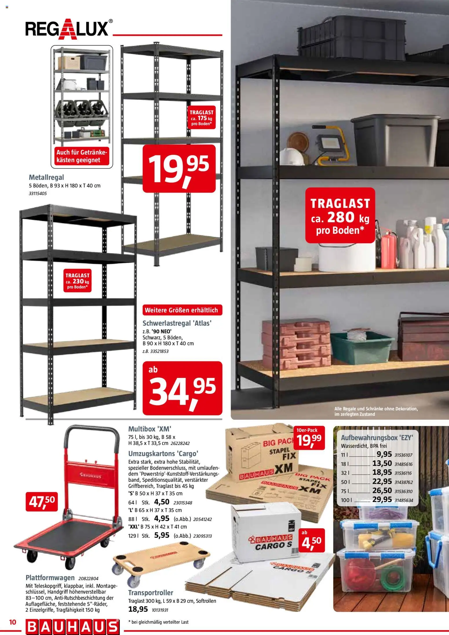 Bauhaus Prospekt – gültig ab 29.08.2026 | Seite: 10 | Produkte: Schwerlastregal