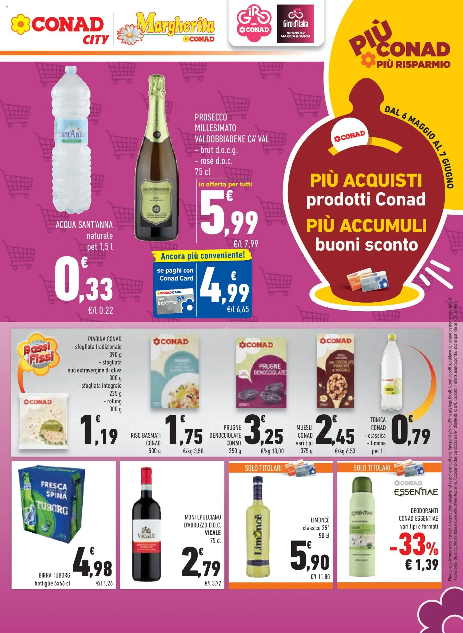 Volantino Conad del 20.05.2026 | Pagina: 11 | Prodotti: Riso Basmati, Birra, Piadina, Limoncello