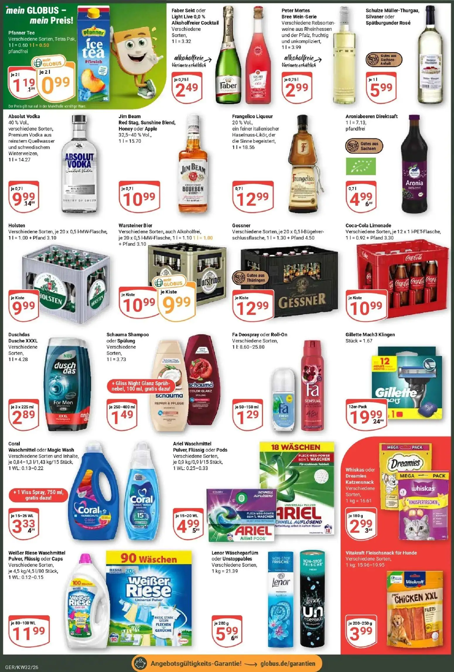 Globus Prospekt Gera (ab 03.08.2026) » Angebote online | Seite: 4 | Produkte: Bree, Shampoo, Duschdas, Waschmittel