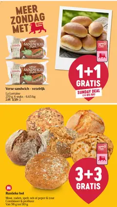 Verse sandwich - vezelrijk, La Lorraine 270 g, 6 stuks - Voorbeeld van een folder van Delhaize, geldig van 02/07/2026 | Pagina: 14