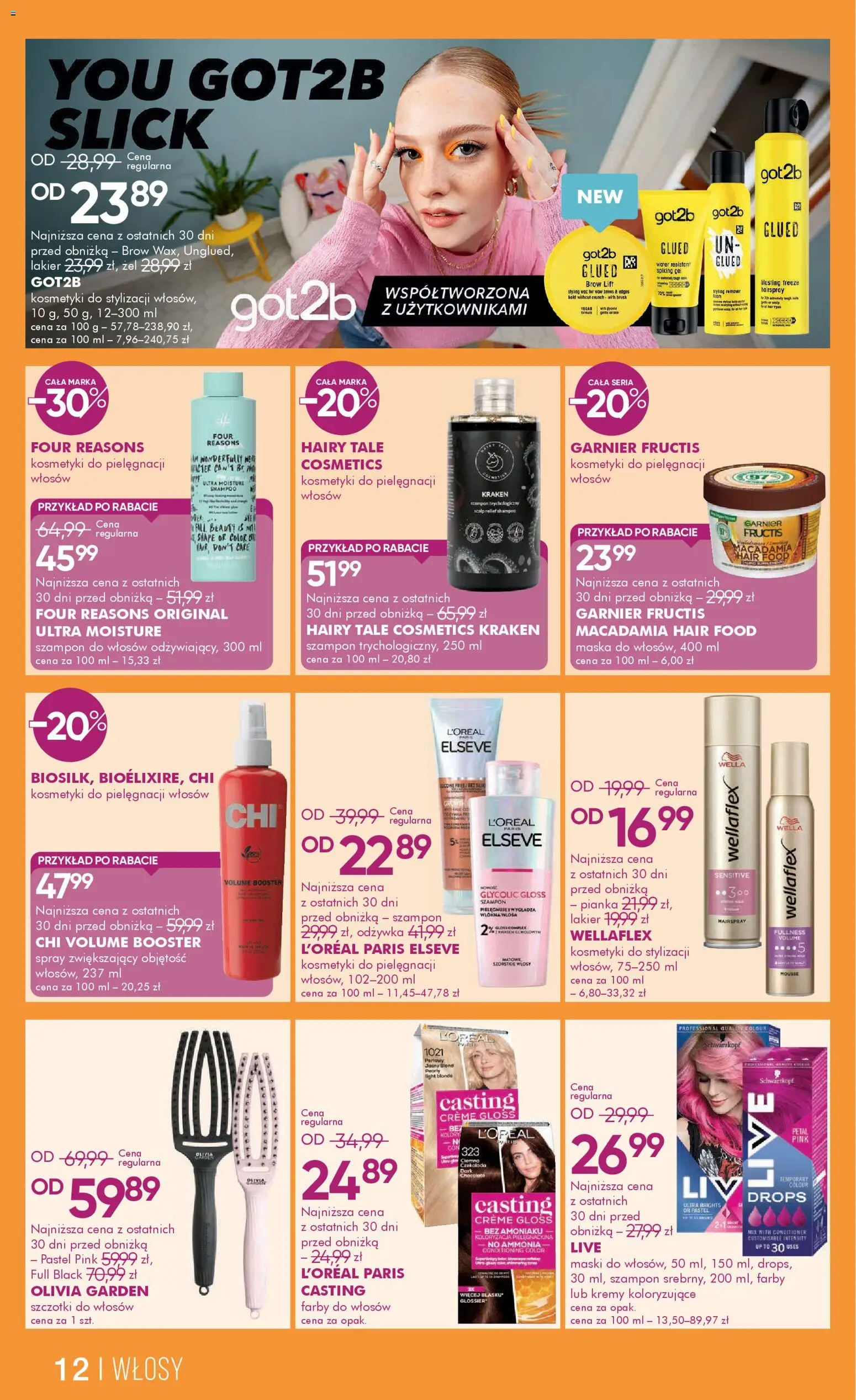 Super-pharm gazetka od 05.03.2026 | Strona: 12 | Produkty: Farby do włosów, Kosmetyki, Czekolada, Szampon