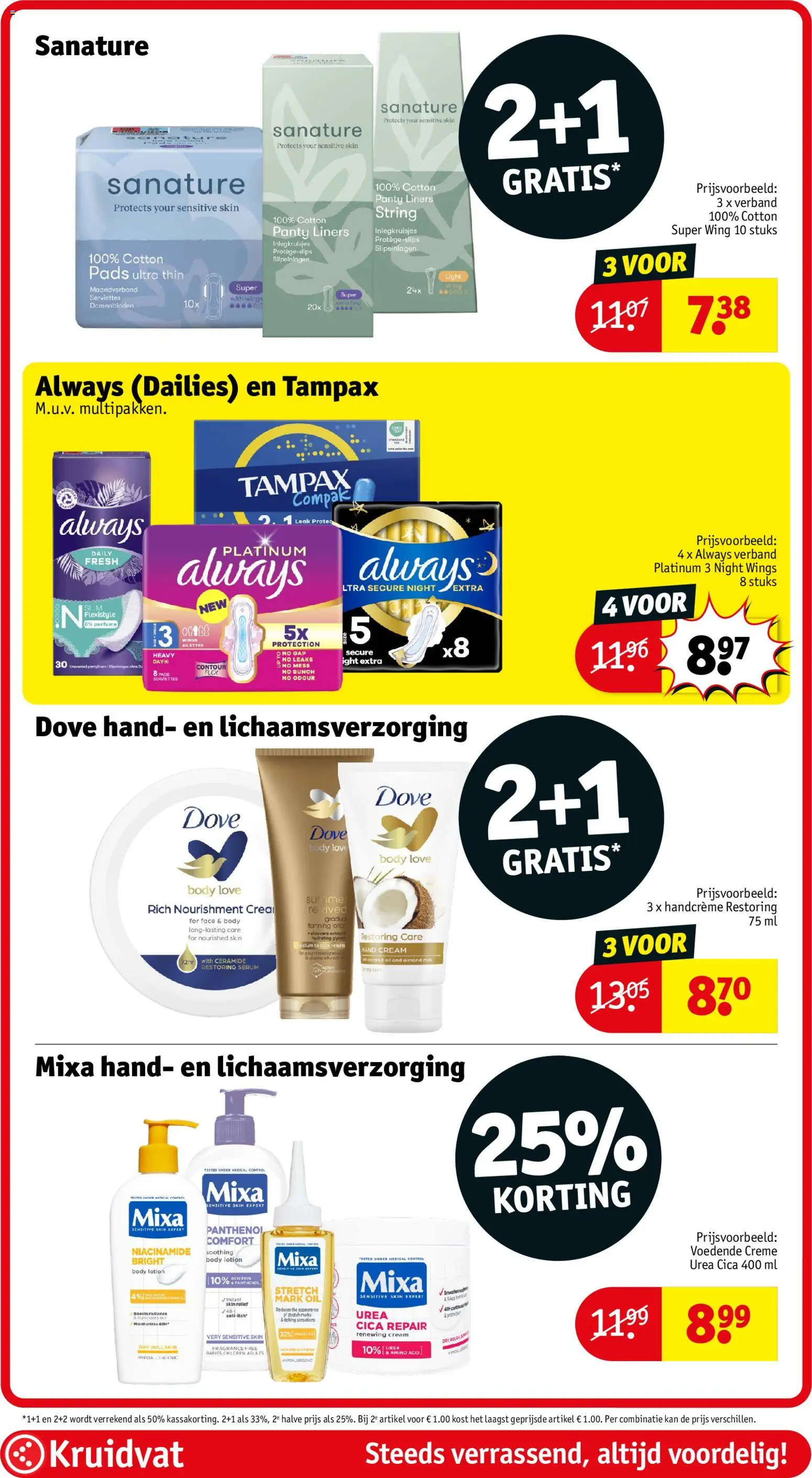 {H1} | Pagina: 14 | Producten: Panty, Pads, Crème, Handcrème