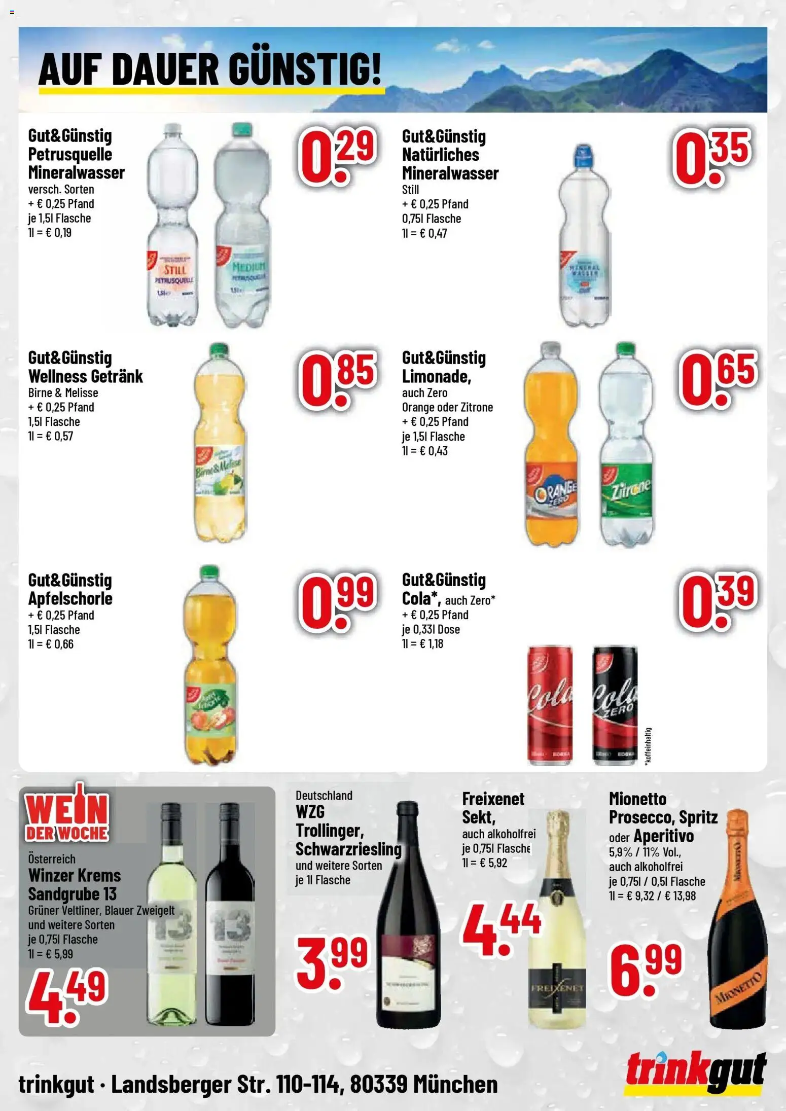 Trinkgut Prospekt München (ab 24.08.2026) » Angebote online | Seite: 4 | Produkte: Cola, Freixenet, Zitrone, Wein