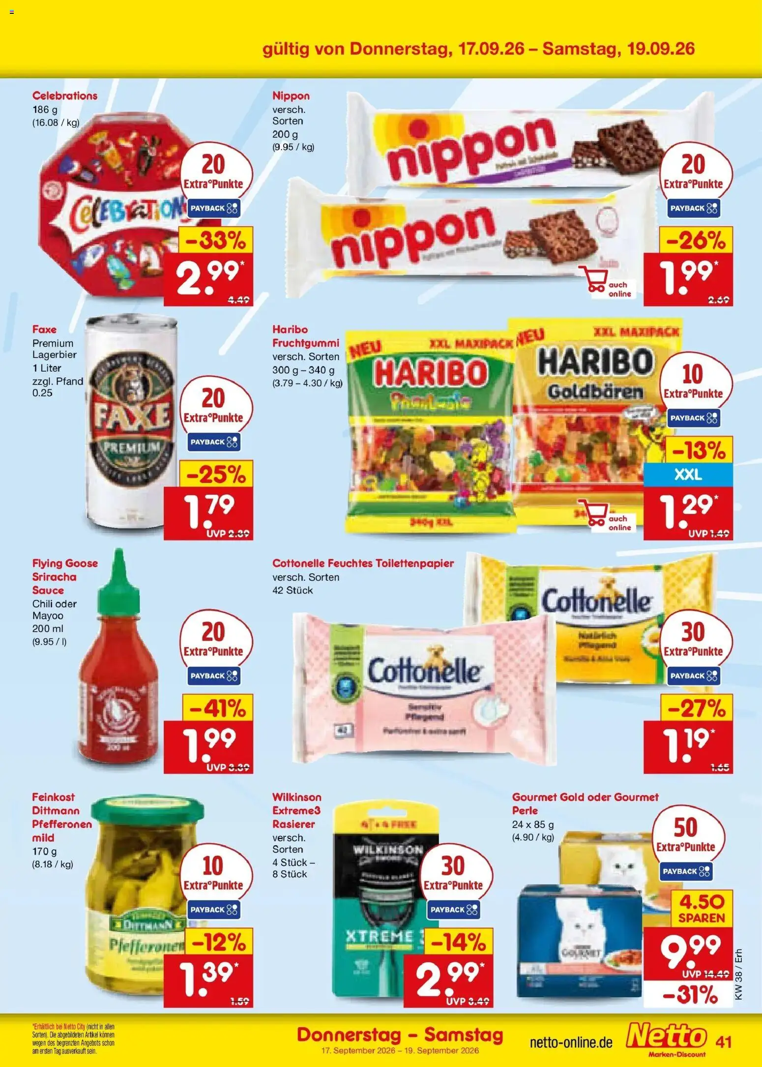 Netto Marken-Discount Prospekt Ergolding – gültig ab 14.09.2026 | Seite: 55 | Produkte: Celebrations, Chili, Toilettenpapier, Feuchtes Toilettenpapier