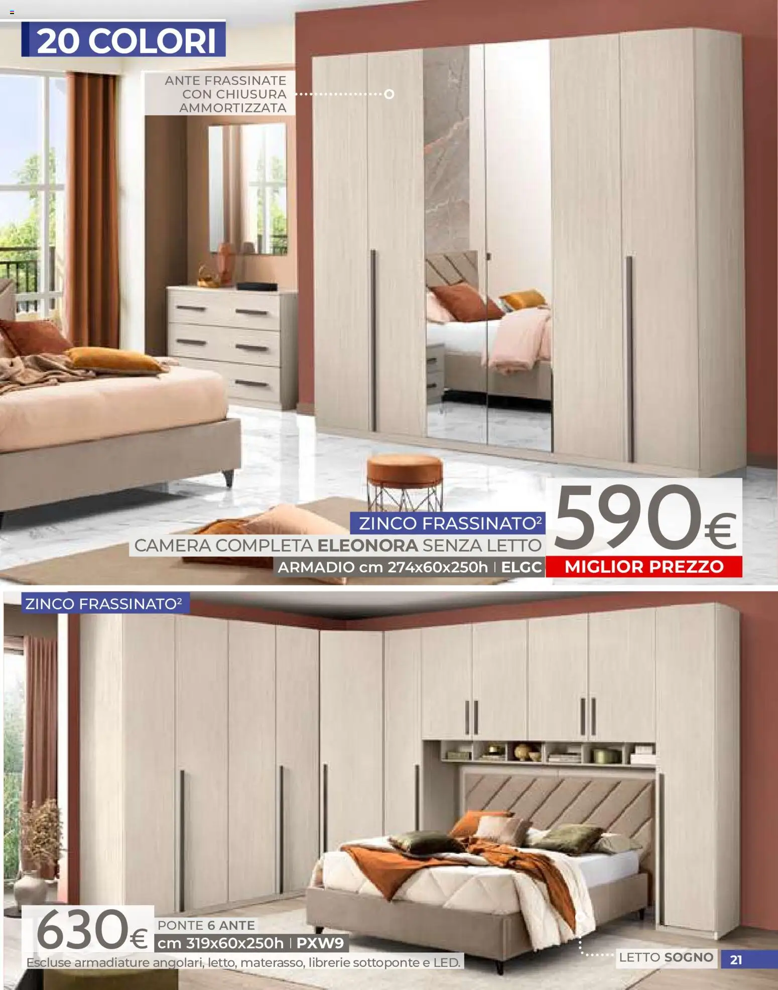 Volantino Mondo Convenienza del 01/07/2026 | Pagina: 21 | Prodotti: Letto, Armadio