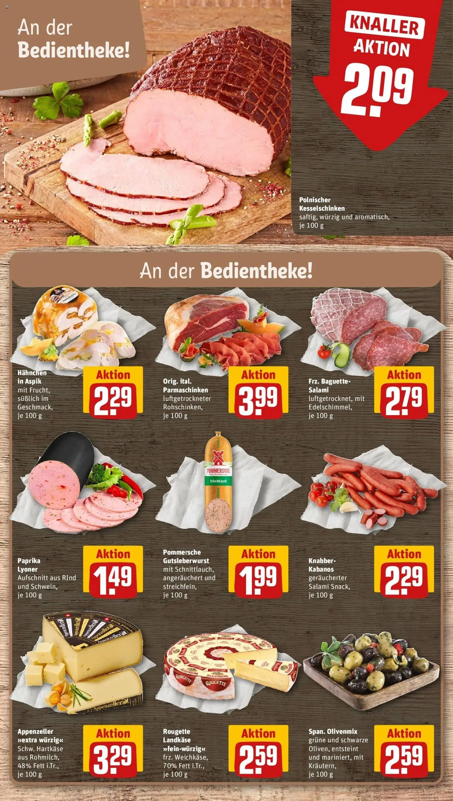 Rewe Prospekt Erftstadt / Lechenich – gültig ab 27.07.2026 | Seite: 9 | Produkte: Hahnchen, Baguette, Paprika, Salami