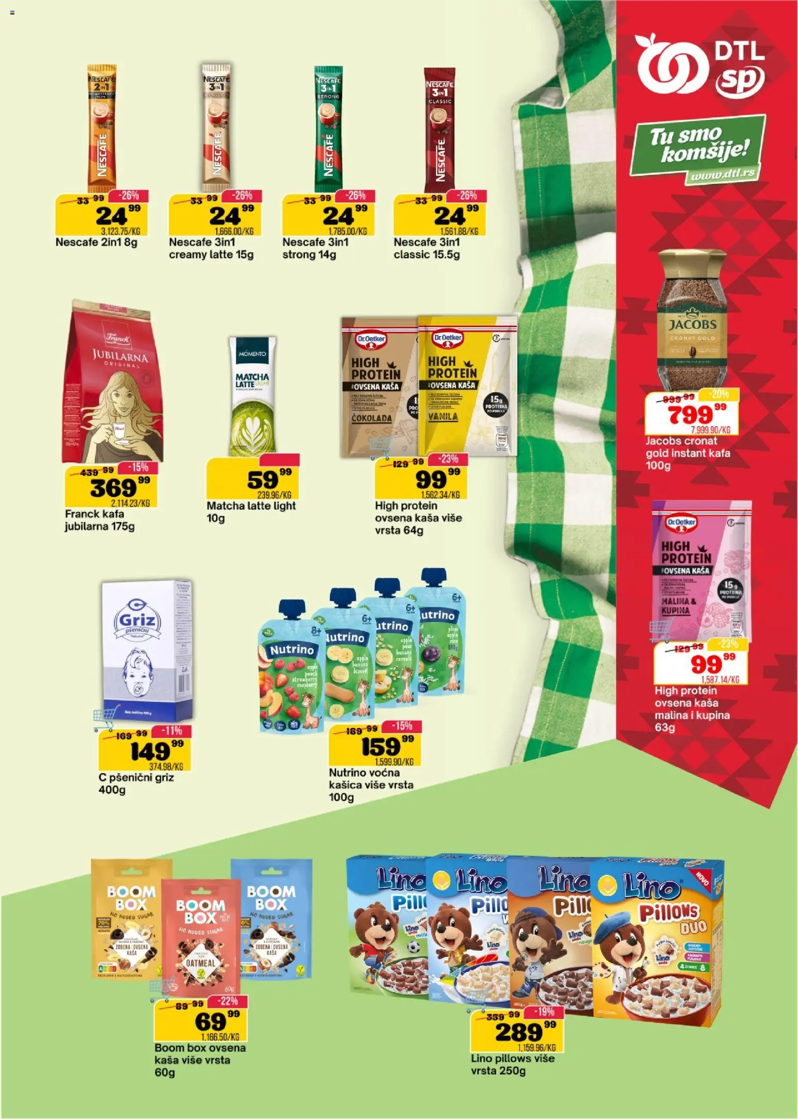 Senta Promet katalog - važi od 21.10.2026 | Strana: 5 | Proizvode: Banana, Protein, Kaša, Instant kafa
