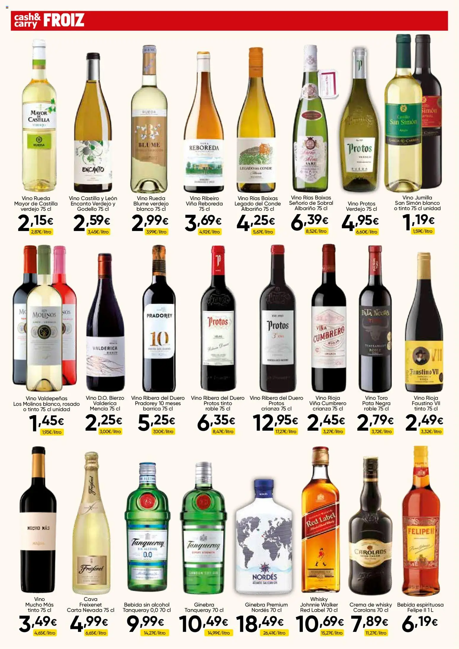 Froiz - Folleto Cash │ válido desde el 30/09/2026 | Página: 8 | Productos: Vino, Ginebra, Whisky, Alcohol