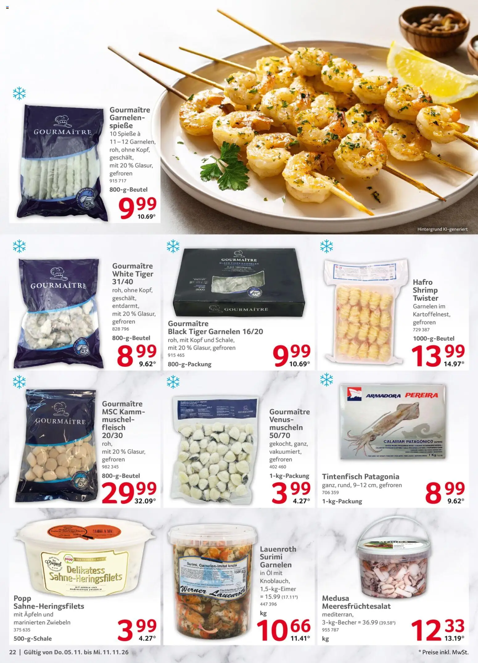 Selgros Prospekt – gültig ab 05.11.2026 | Seite: 22 | Produkte: Öl, Spieße, Zwiebeln, Knoblauch