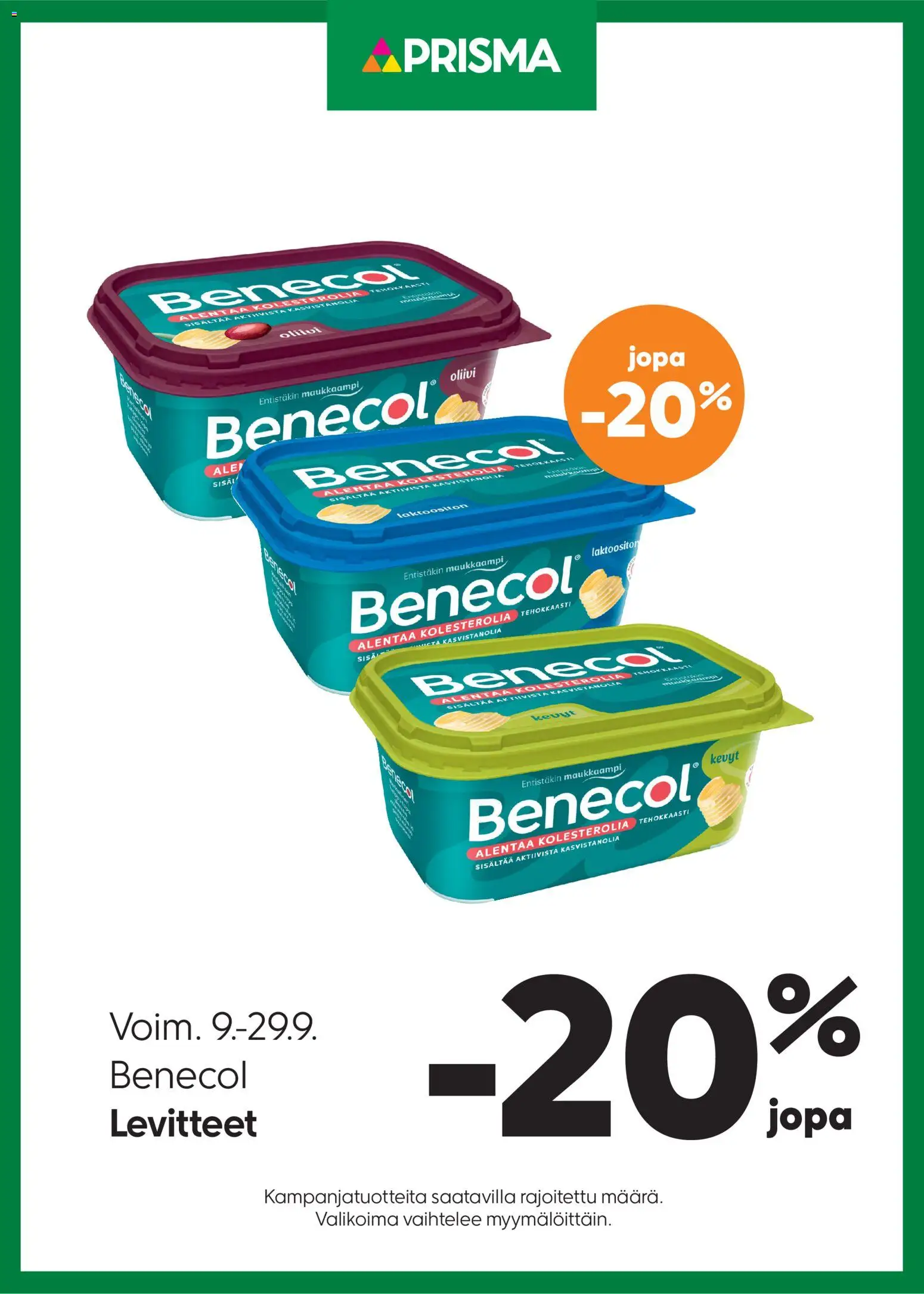 Prisma - Benecol – voimassa 09/09/2026 alkaen | Sivu: 1