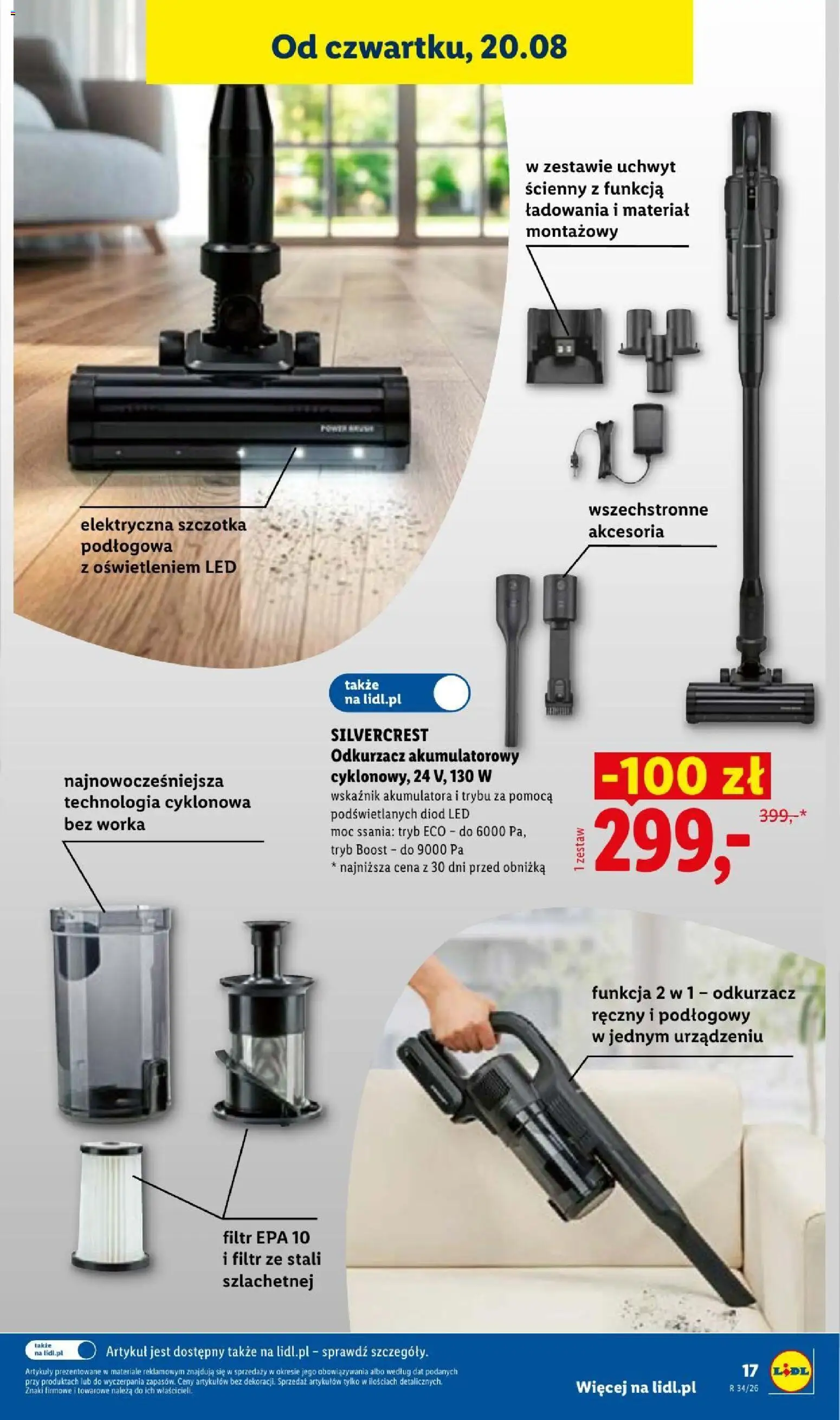 Lidl gazetka od 17.08.2026 | Strona: 27 | Produkty: Odkurzacz, Odkurzacz akumulatorowy, Cleaner, Szczotka