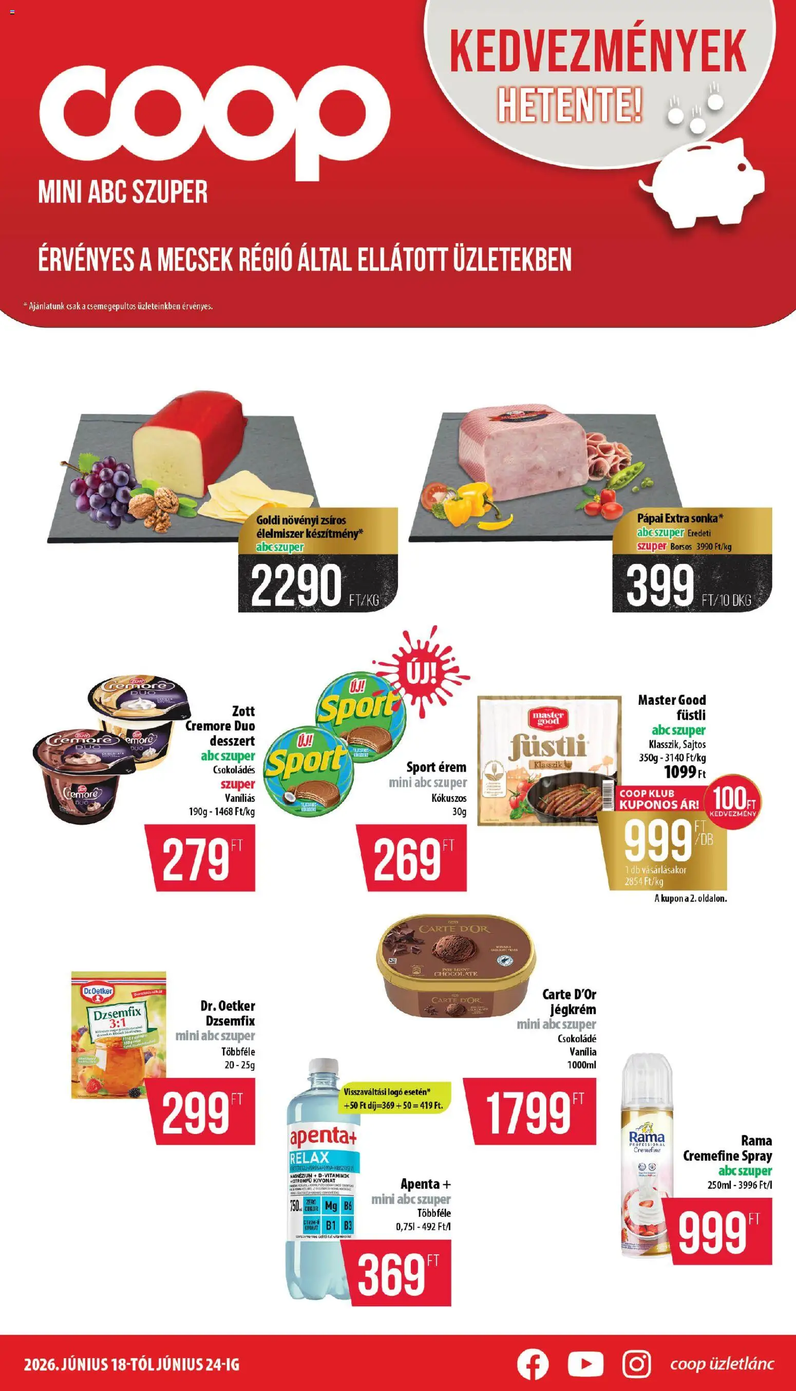 COOP akciós ujság - amely érvényes a következő dátumtól: 18.06.2026 | Oldal: 1
