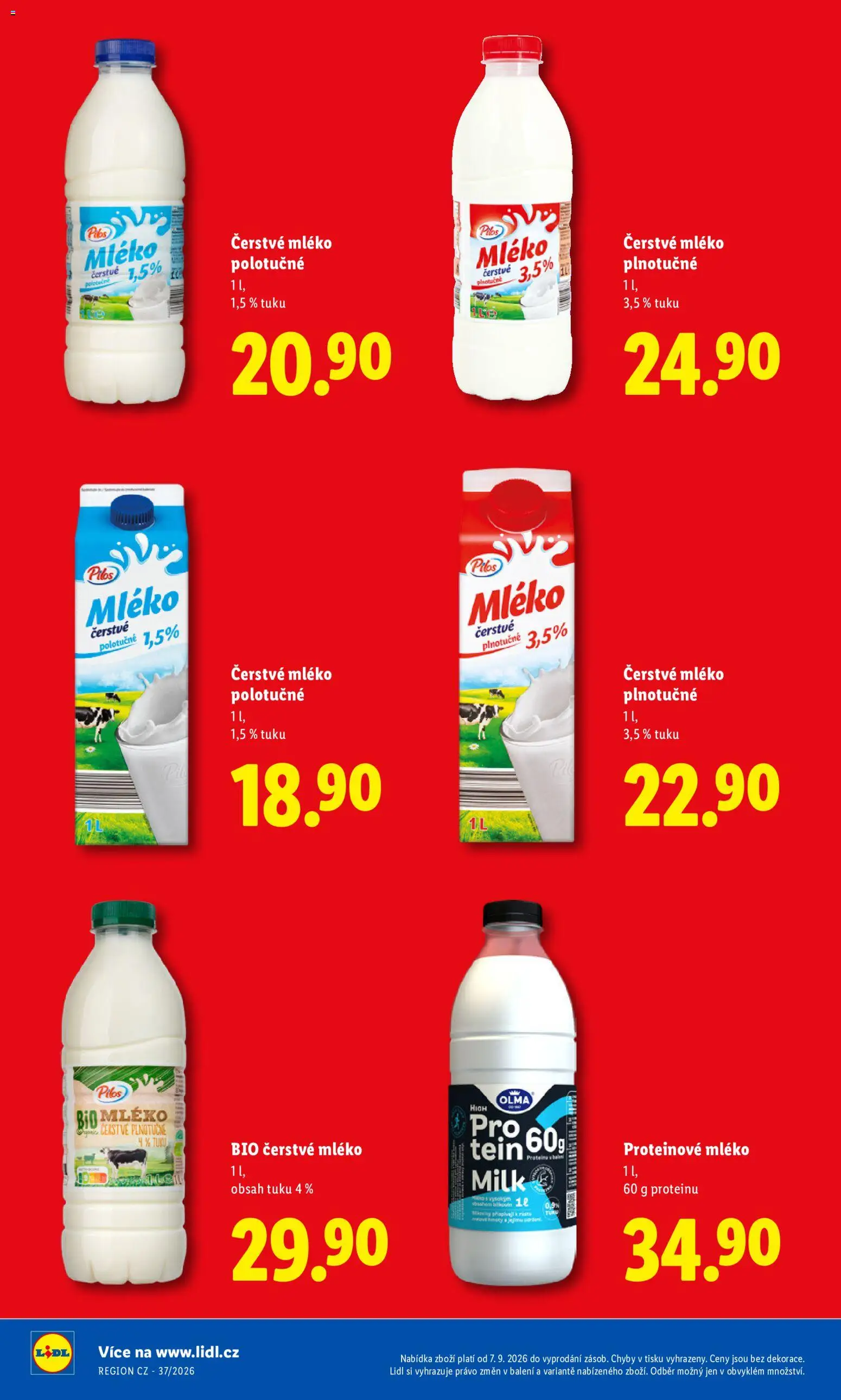 Lidl leták - Pro čistou domácnost máme všechno od 07.09.2026 | Strana: 28 | Produkty: Mléko plnotučné, Mléko polotučné, Mléko, Pila