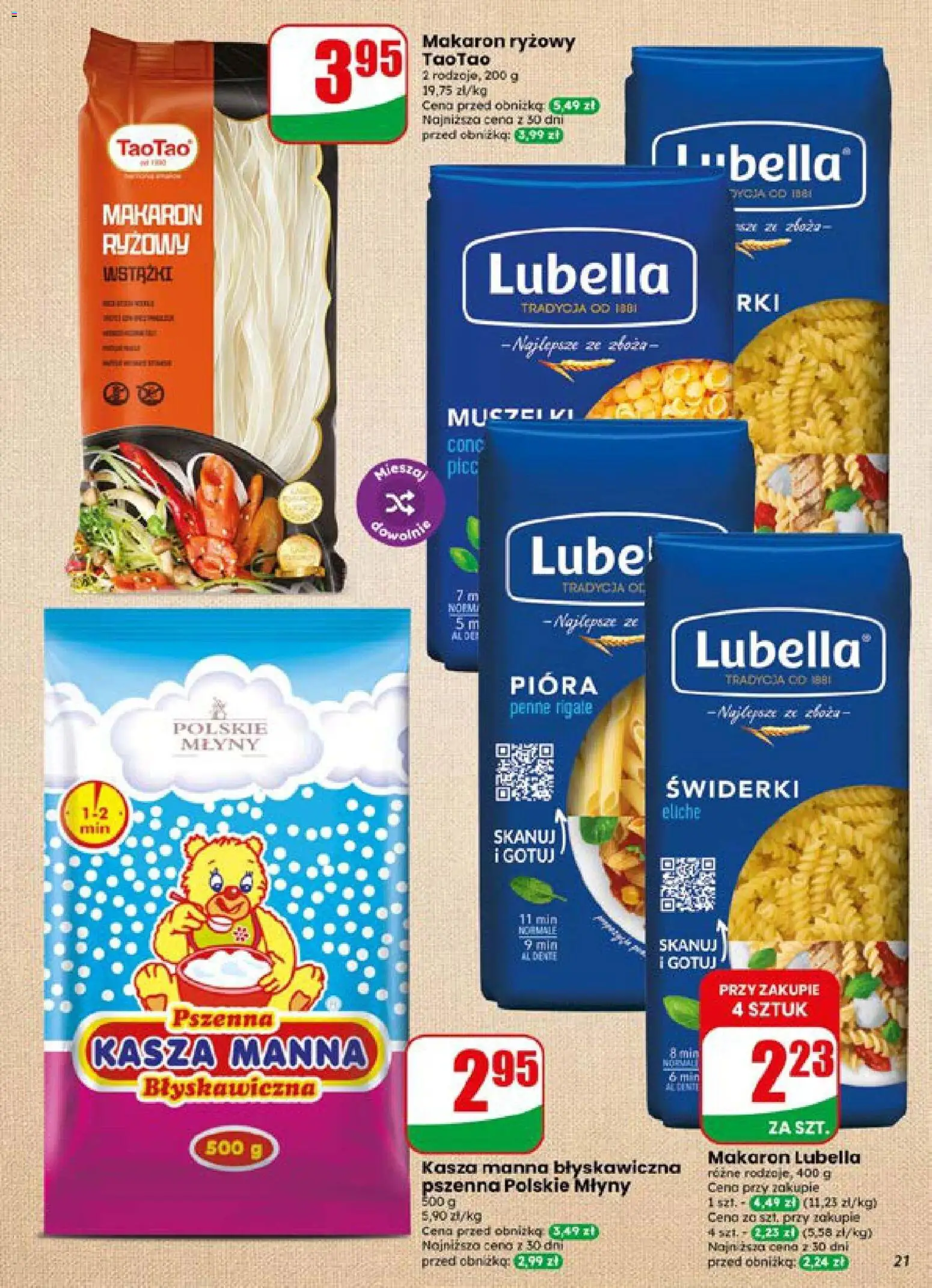 Dino gazetka od 15.07.2026 | Strona: 21 | Produkty: Kasza, Penne, Kasza manna, Kasza manna błyskawiczna