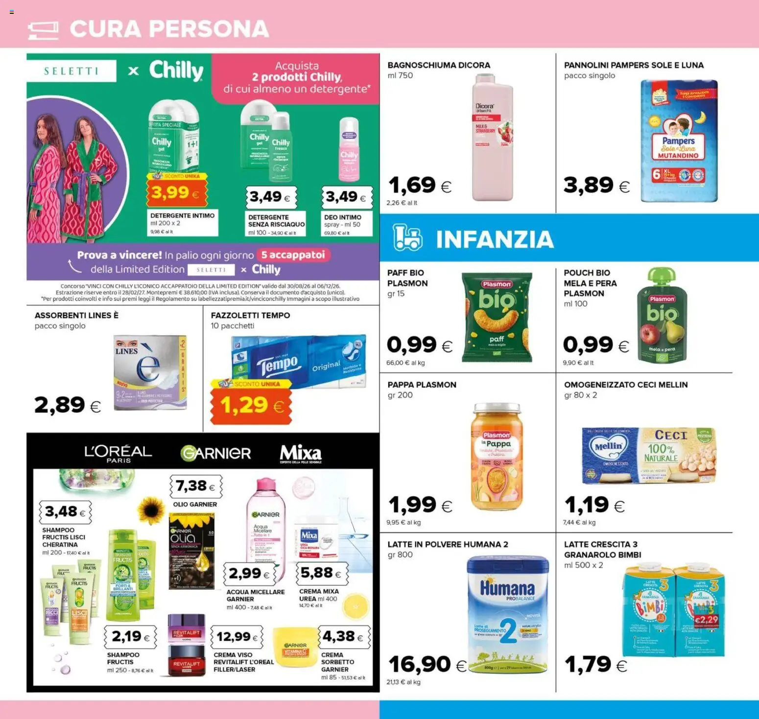 Volantino Oasi del 25/09/2026 | Pagina: 18 | Prodotti: Bagnoschiuma, Detergente intimo, Detergente, Intimo