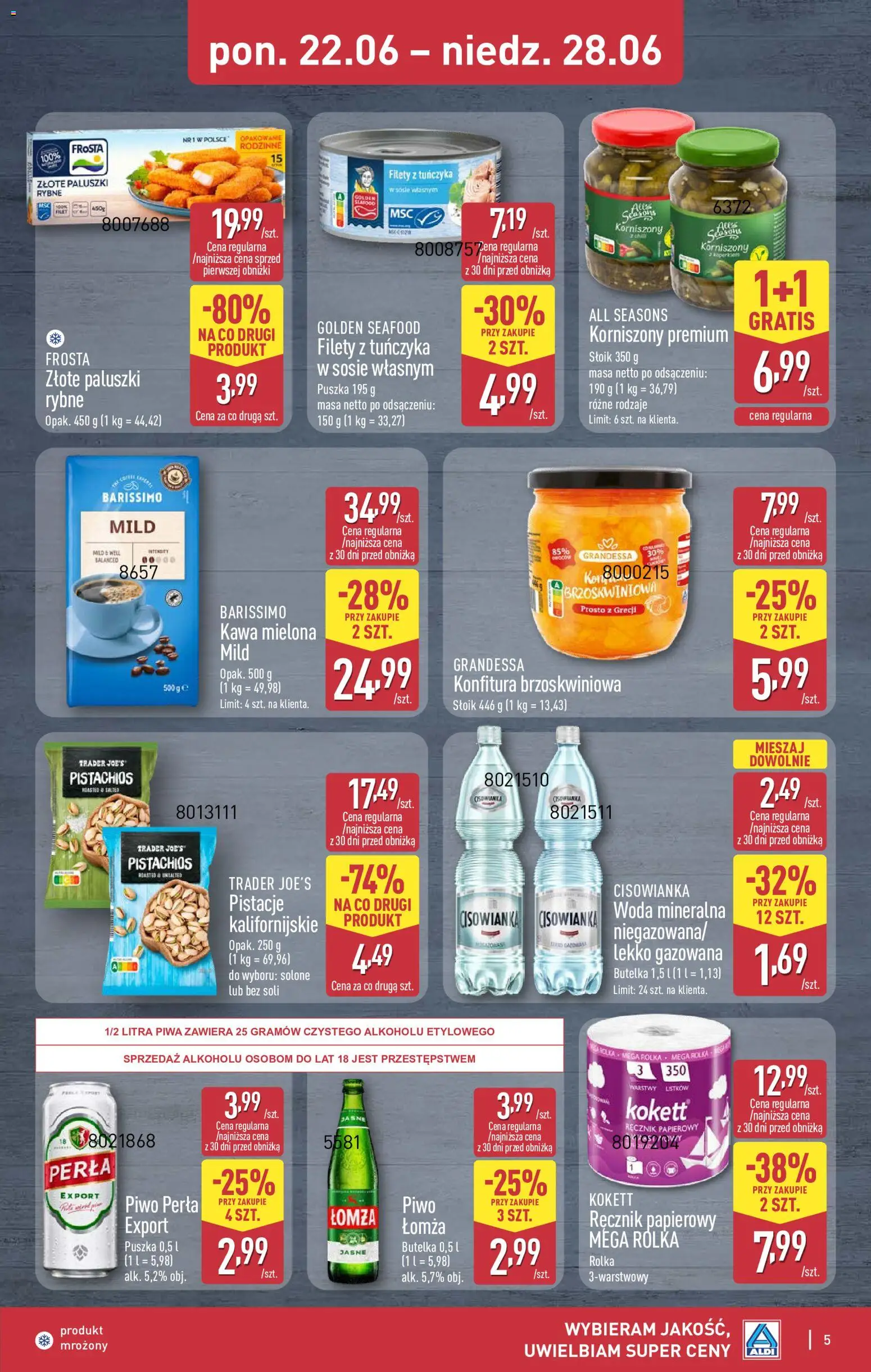 Aldi Polsko leták - Przygotuj się na kolejny tydzień od 25.06.2026 | Strana: 5 | Produkty: Filet, Perla