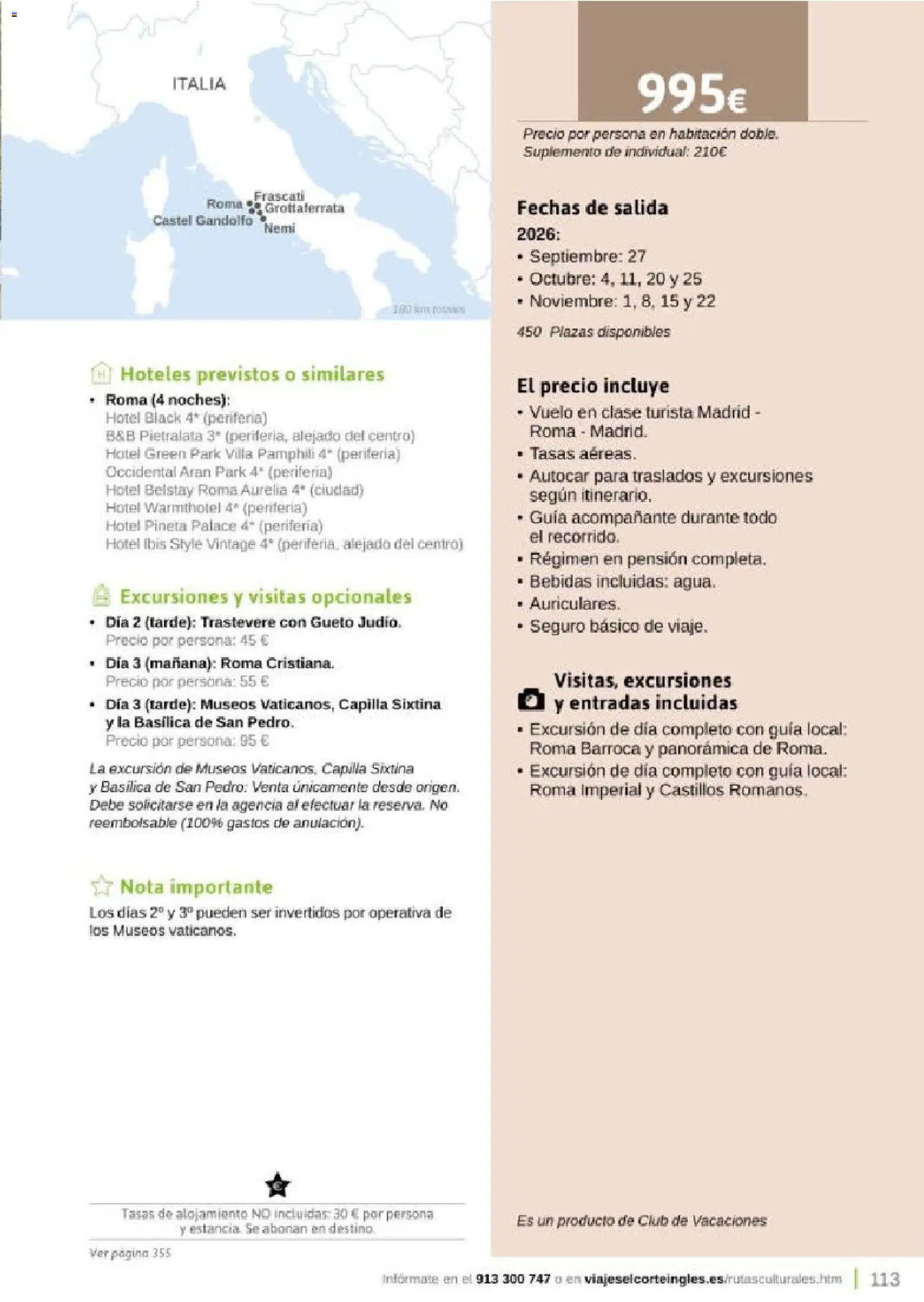 Viajes El Corte Inglés Rutas Culturales de la Comunidad de Madrid │ válido desde el 01.04.2026 | Página: 113