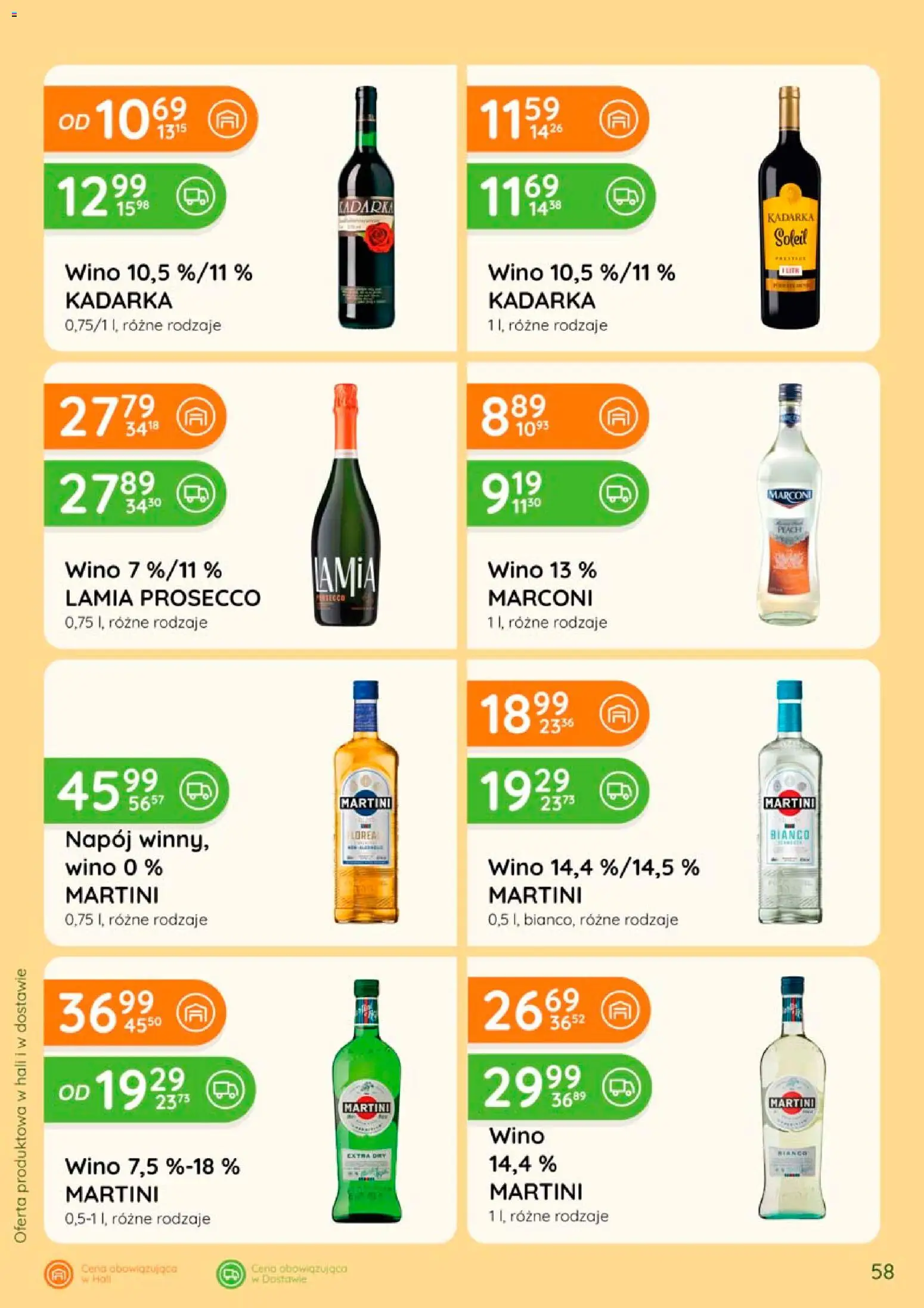 Eurocash gazetka - Katalog Alkoholowy od 01.08.2026 | Strona: 58 | Produkty: Martini, Wino, Prosecco