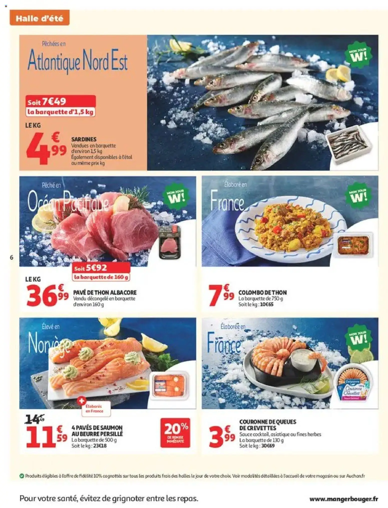 {H1} | Page: 6 | Produits: Pêche, Sardines, Crevettes, Beurre