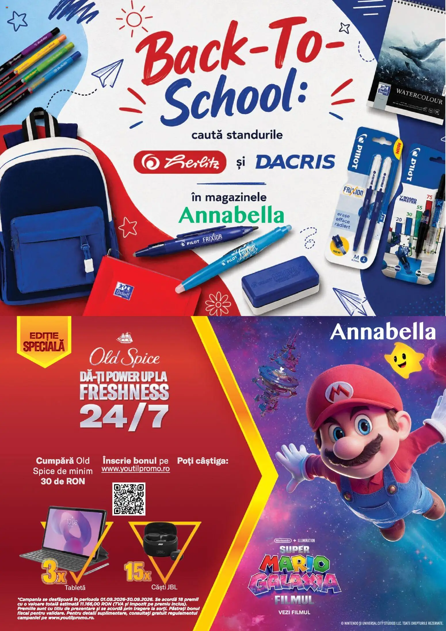 Noul catalog Annabella – valabil de la 27.08.2026 | Pagină: 16 | Produse: Old Spice, Tabletă, Căști, Power