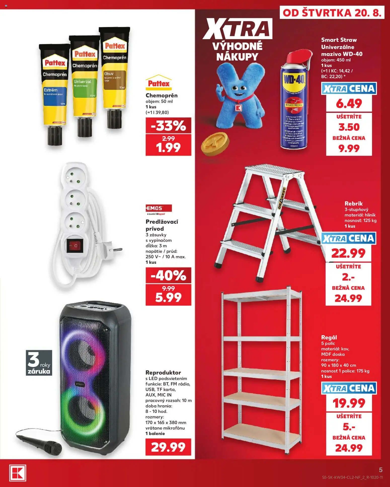 Kaufland SK akciós ujság - amely érvényes a következő dátumtól: 2026.08.20. | Oldal: 5 | Termékek: LED