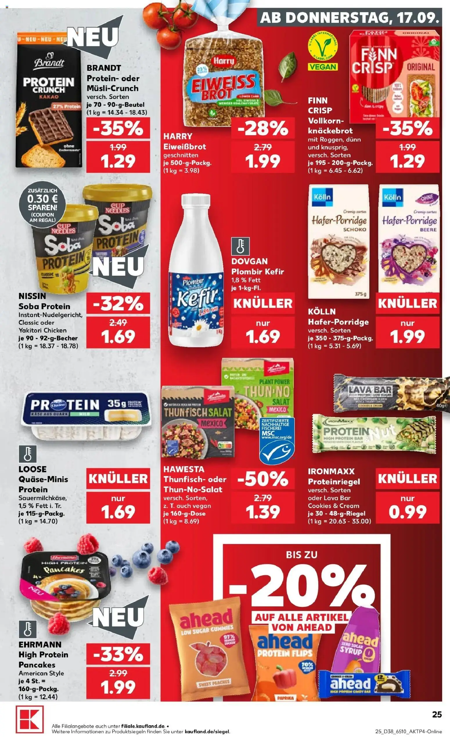 Prospekt Kaufland ab 17.09.2026 » Angebote Online zum Blättern | Seite: 25 | Produkte: Kefir, Kolln, Regal, Brot