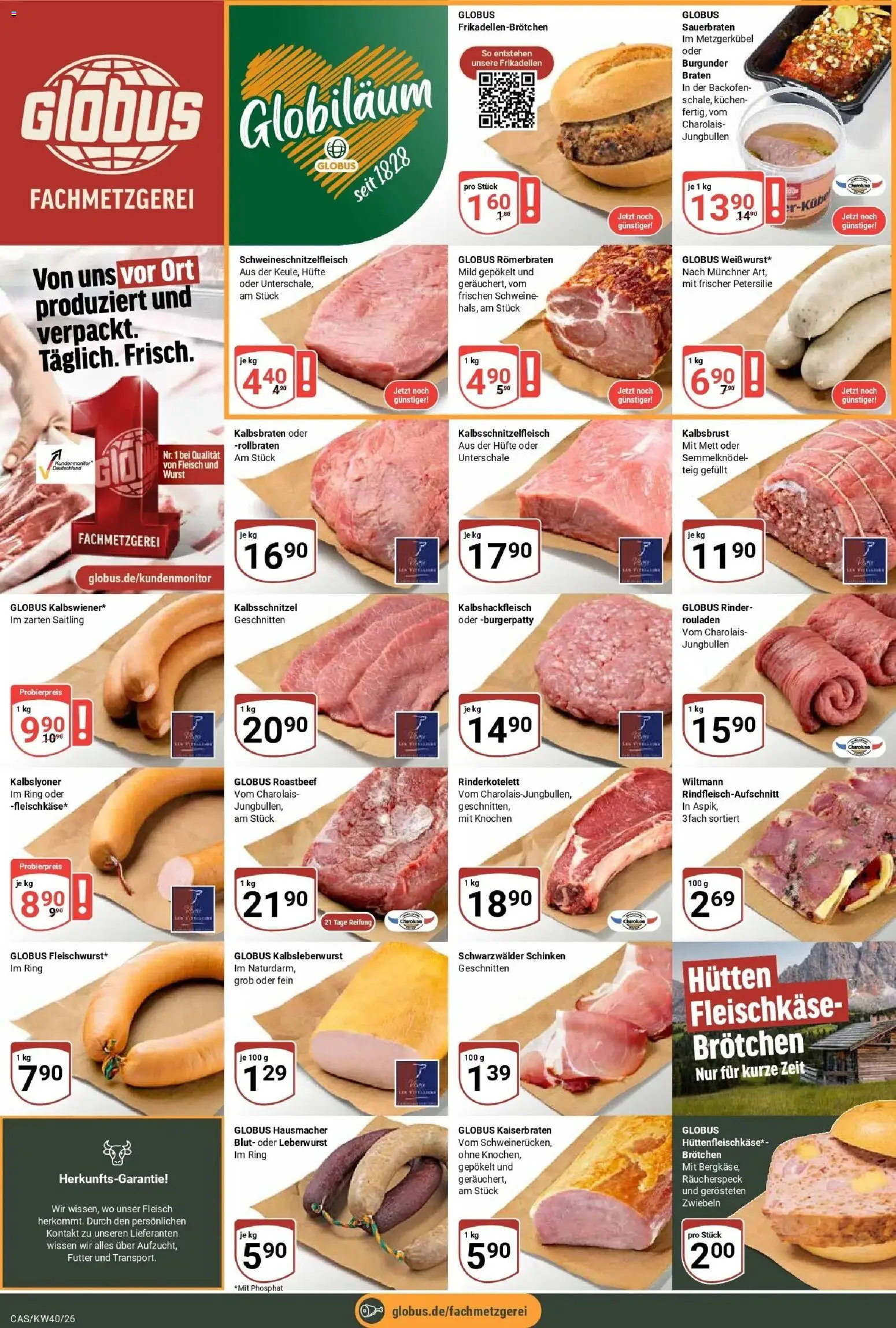 Globus Prospekt Castrop-Rauxel (ab 28.09.2026) » Angebote online | Seite: 9 | Produkte: Roastbeef, Wurst, Backofen, Schinken