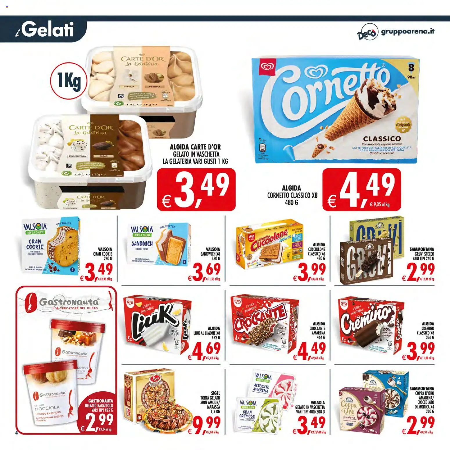 Volantino Decò del 21/08/2026 | Pagina: 6 | Prodotti: Vaniglia, Cioccolato, Cornetto, Torta gelato