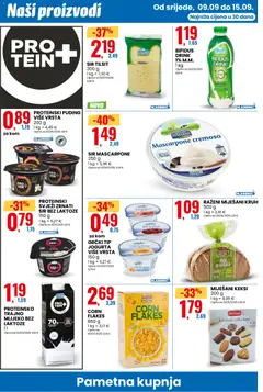 PROTEINSKO TRAJNO MLIJEKO BEZ LAKTOZE, 1 l - Pregled kataloga iz trgovine Eurospin, vrijedi od 09.09.2026 | Stranica: 8 | Proizvodi: Proteinski puding, Keksi, Sir, Trajno mlijeko