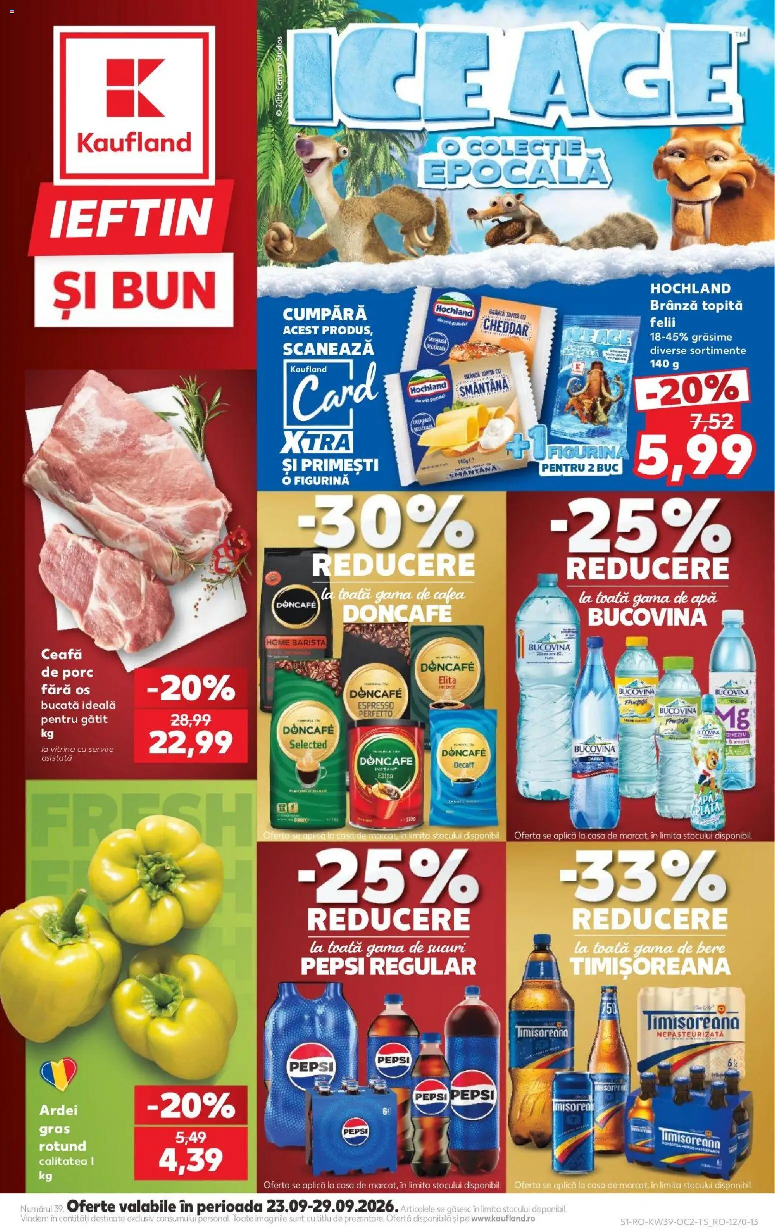 Noul catalog Kaufland – valabil de la 23.09.2026 | Pagină: 1 | Produse: Aplică, Vitrină, Ardei, Cafea