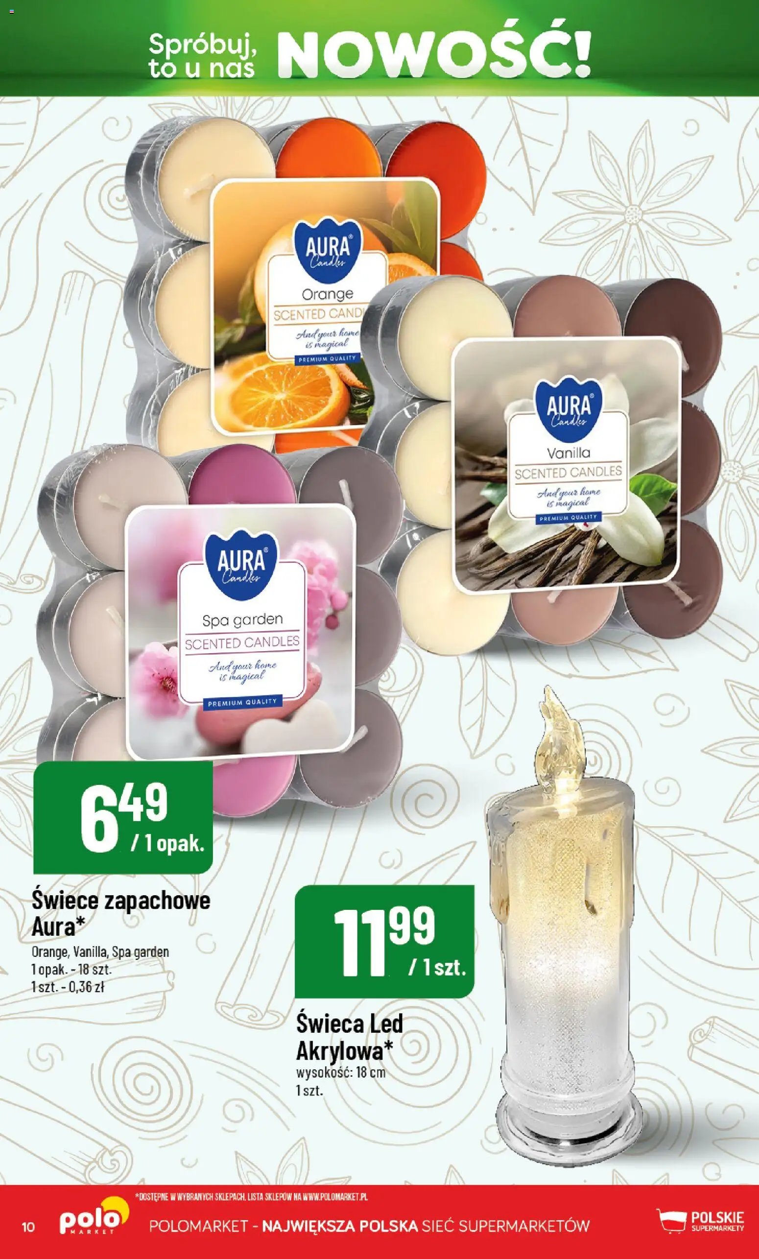 Nowa POLOmarket gazetka od jutra 11.09.2026 | Strona: 10 | Produkty: Świeca, Świece