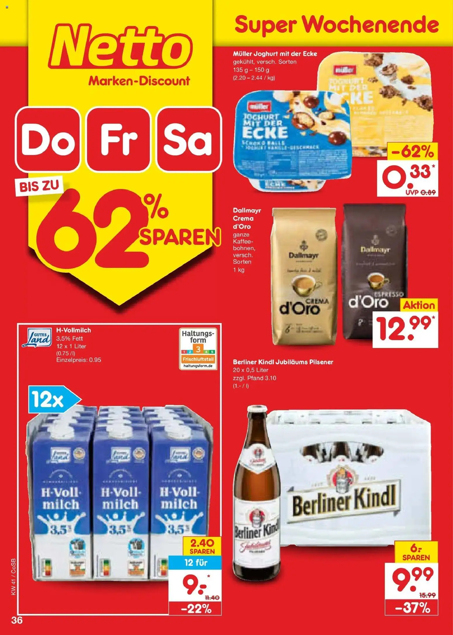 Netto Marken-Discount Prospekt Leipzig – gültig ab 05.10.2026 | Seite: 46 | Produkte: Milch, Joghurt, Kaffee, Dallmayr
