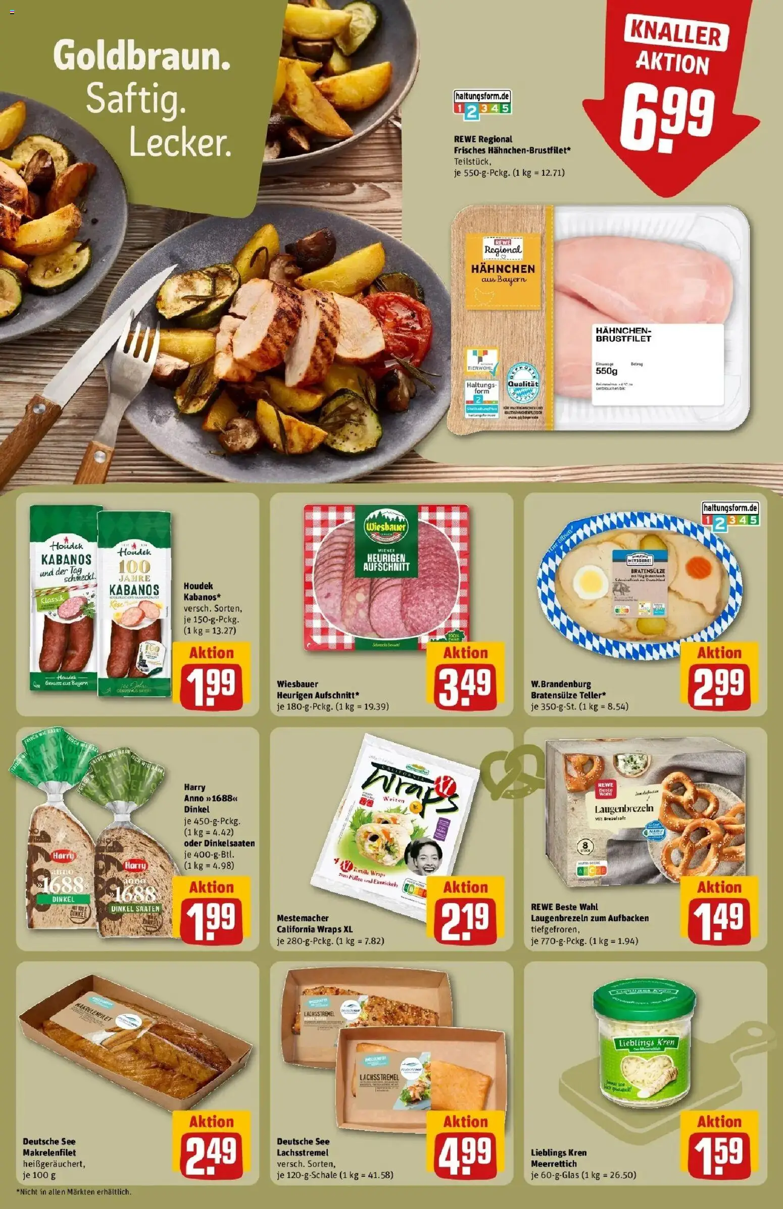 REWE Prospekt ab 28.09.2026 zum Blättern » Angebote | Seite: 22 | Produkte: Hahnchen, Käse