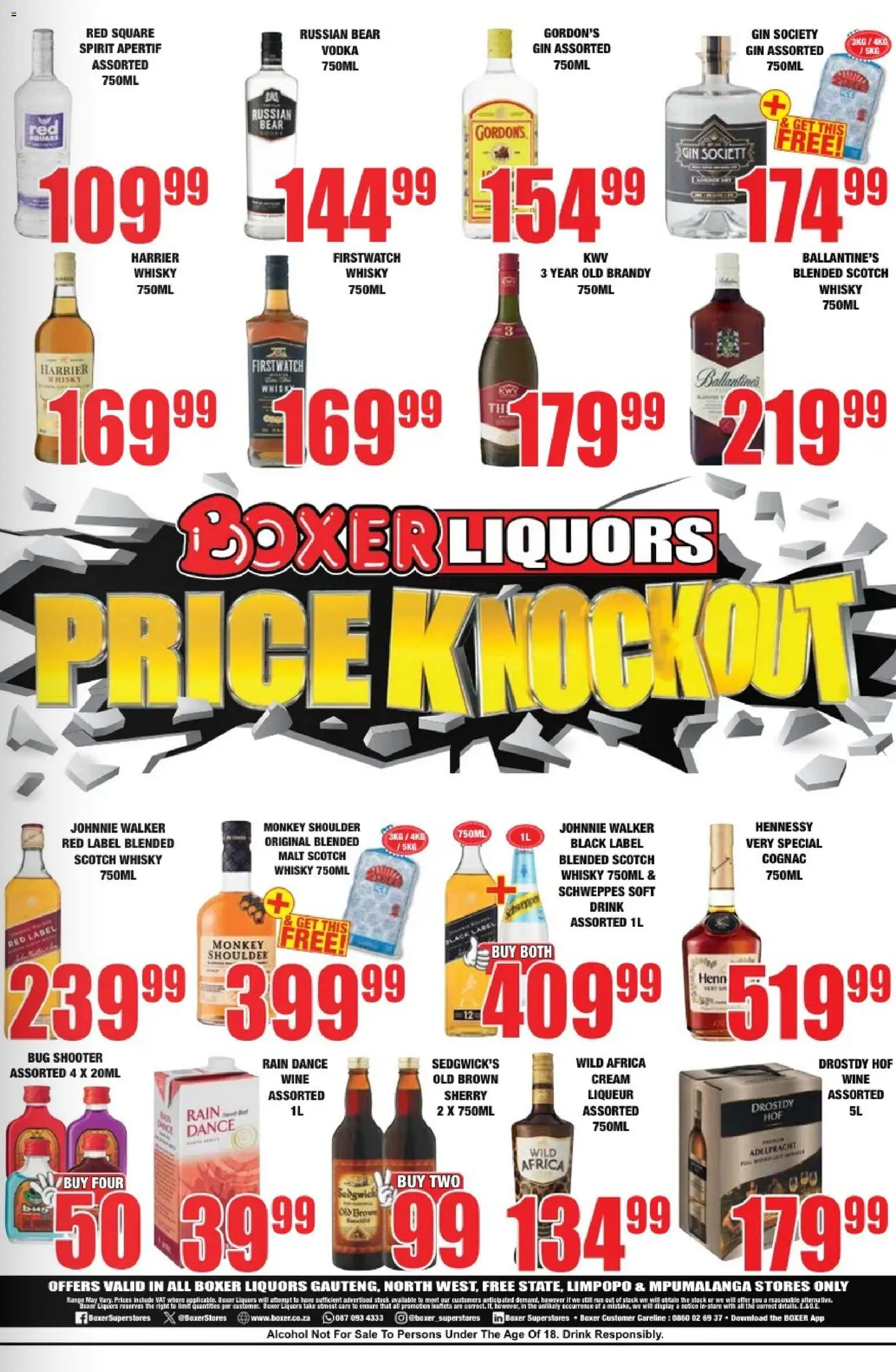 New Boxer catalogue – valid from 08.06.2026 | Page: 3 | Products: Gin, Vodka, Stock, Ensalada de quino