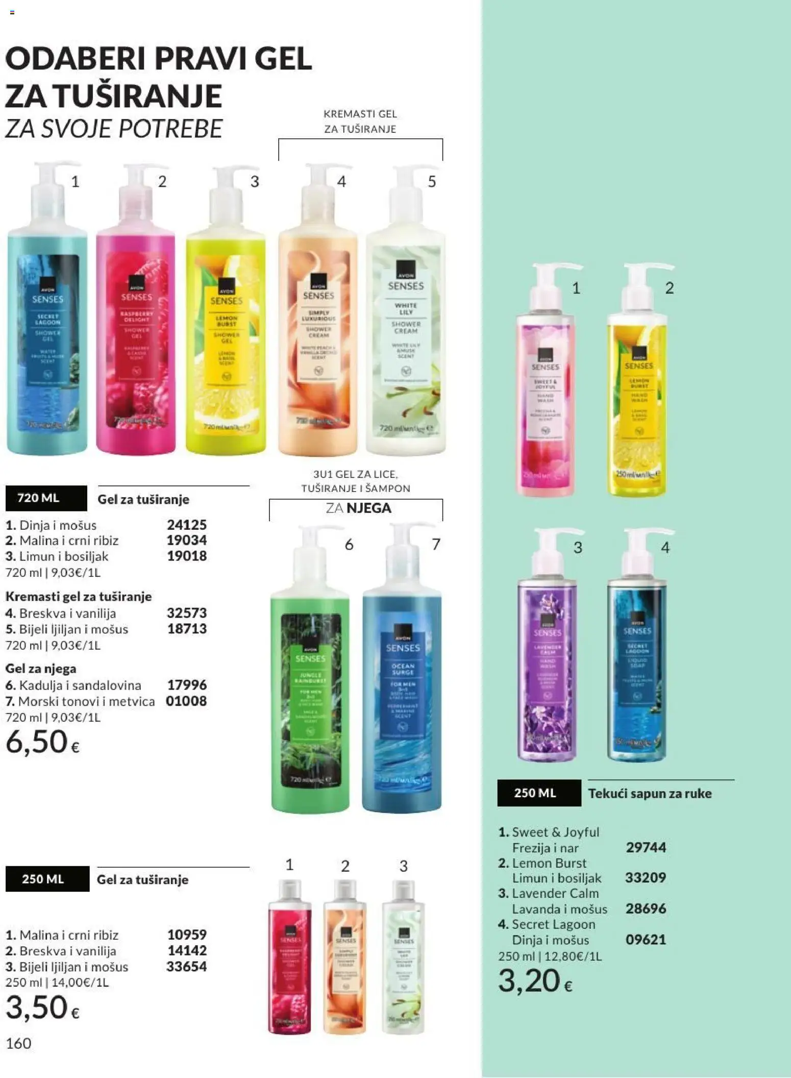 Avon katalog | vrijedi od 30.06.2026 | Stranica: 160 | Proizvodi: Šampon, Sapun, Gel za tuširanje, Dinja