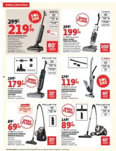 Auchan - Prévisualisation de Auchan - Soldes d'été valide à partir de 24/06/2026 | Page: 16 | Produits: Brosse, Réservoir d'eau, Balai, Aspirateur balai
