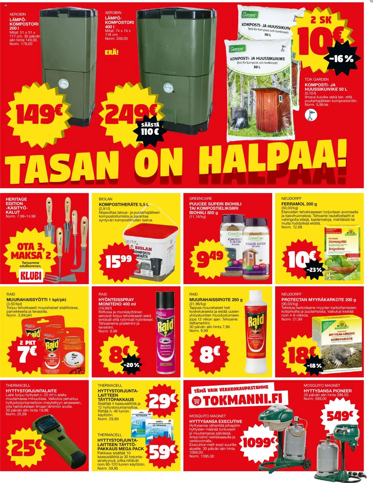 Tokmanni tarjoukset – voimassa 01.06.2026 alkaen | Sivu: 15 | Tuotteet: Komposti