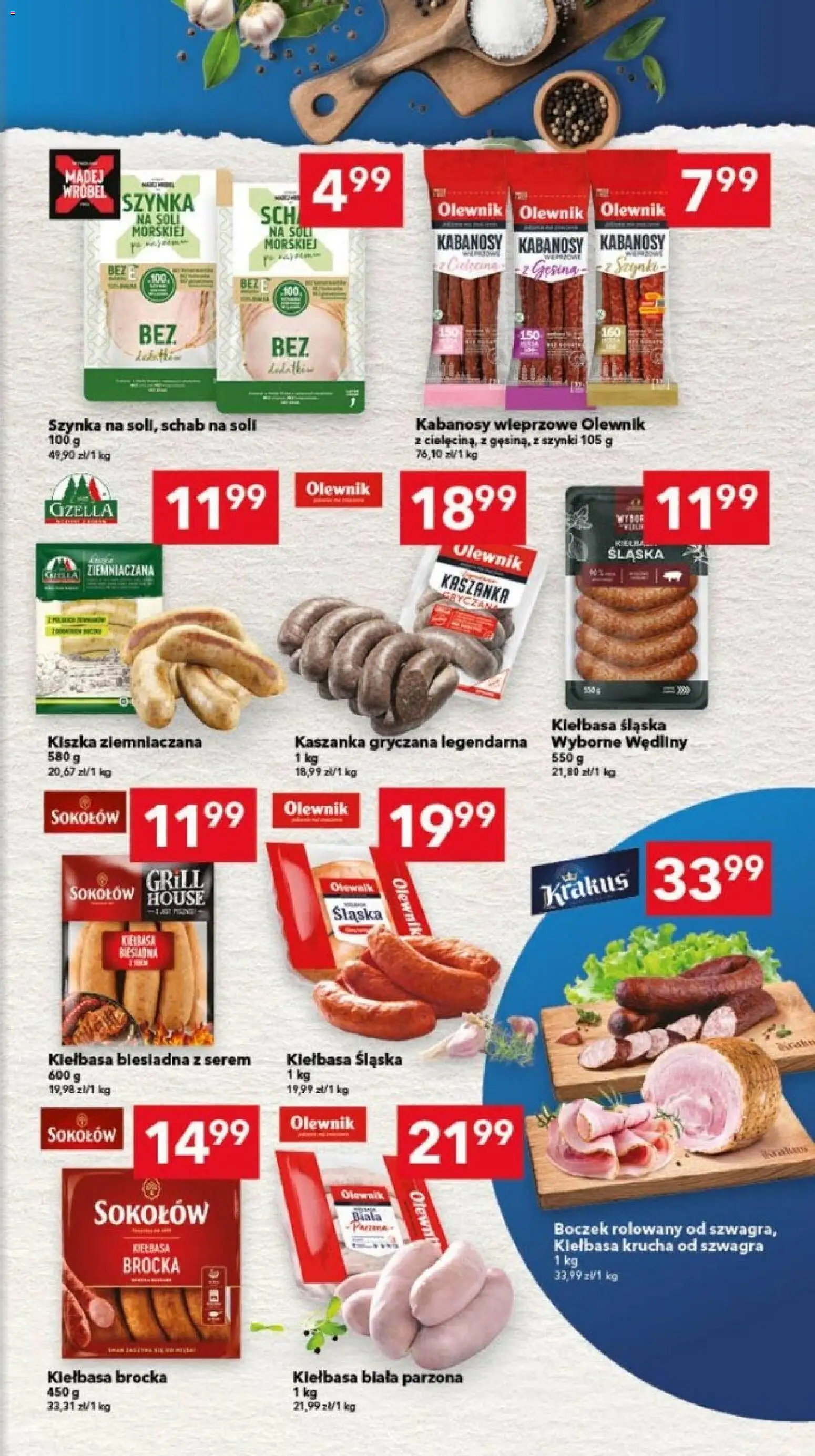 Lewiatan gazetka - Bydgoszcz od 21.05.2026 | Strona: 7 | Produkty: Kiełbasa, Kiszka ziemniaczana, Grill, Boczek