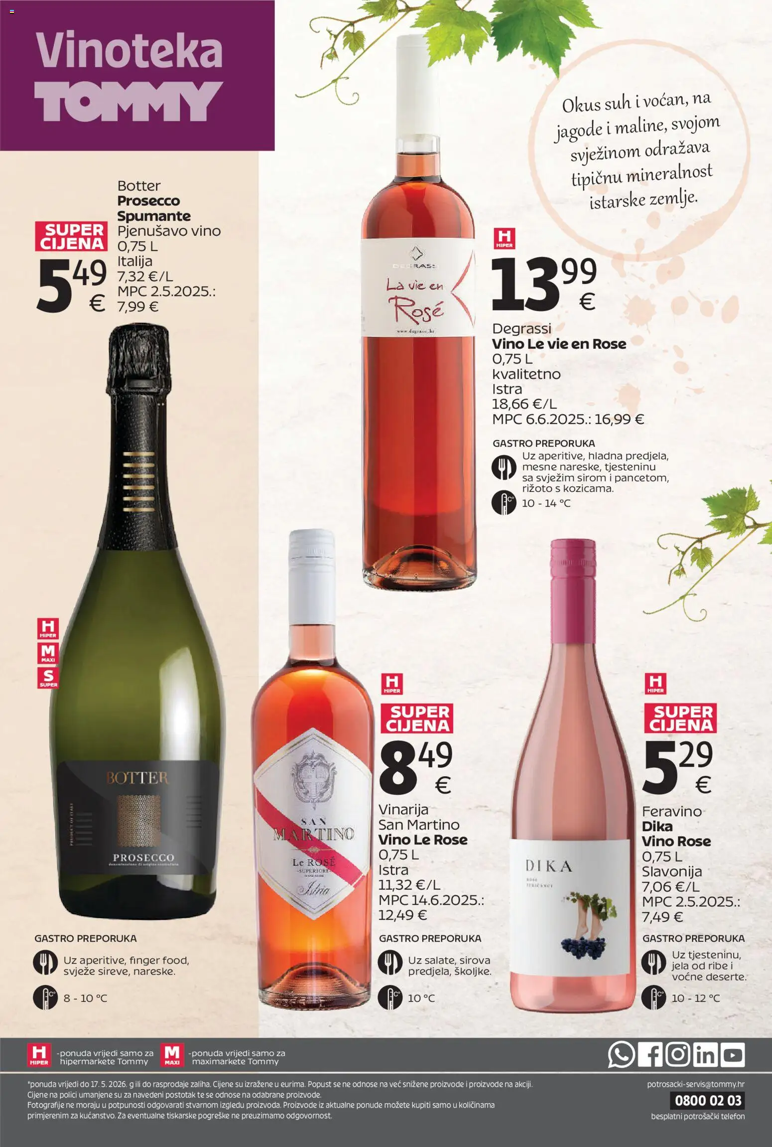 Tommy katalog | vrijedi od 27.04.2026 | Stranica: 16 | Proizvodi: Vino, Jagode, Telefon, Vinoteka