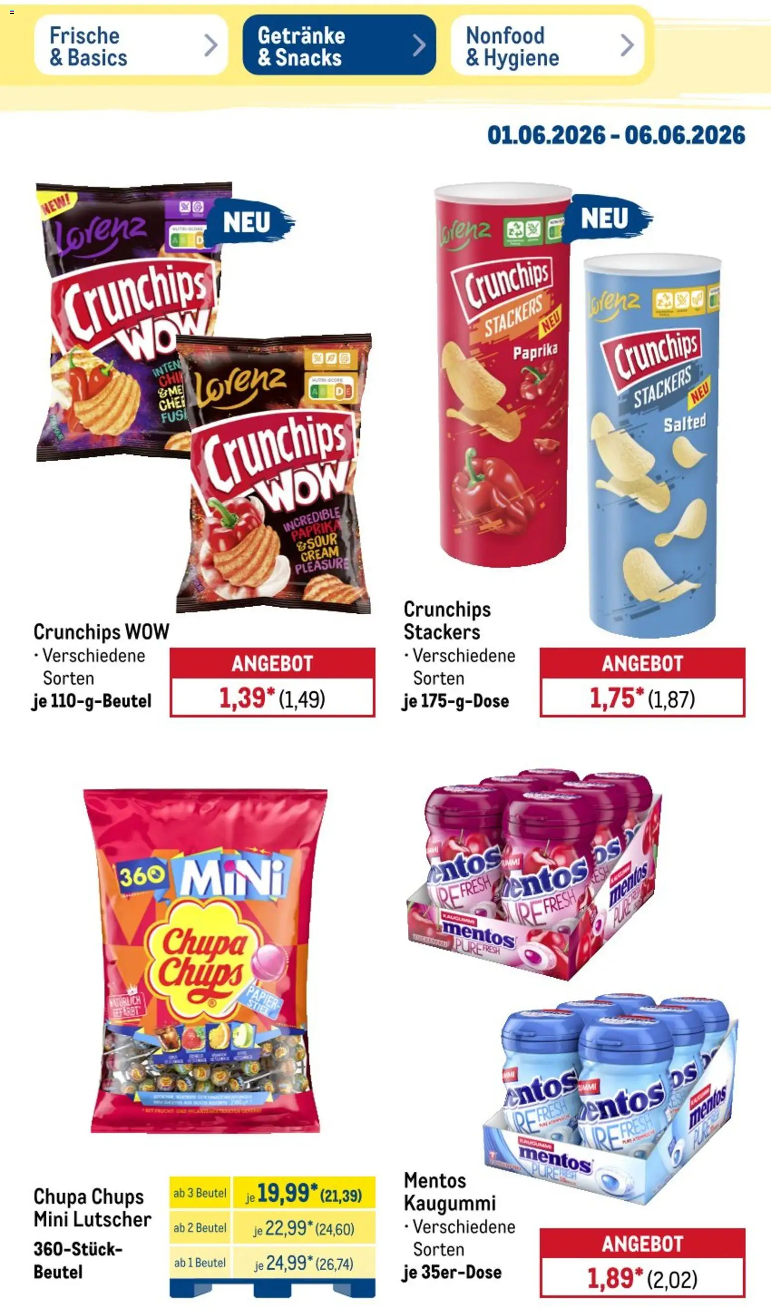 Metro NonFood-Angebote – gültig ab 01.06.2026 | Seite: 16 | Produkte: Paprika, Lorenz crunchips