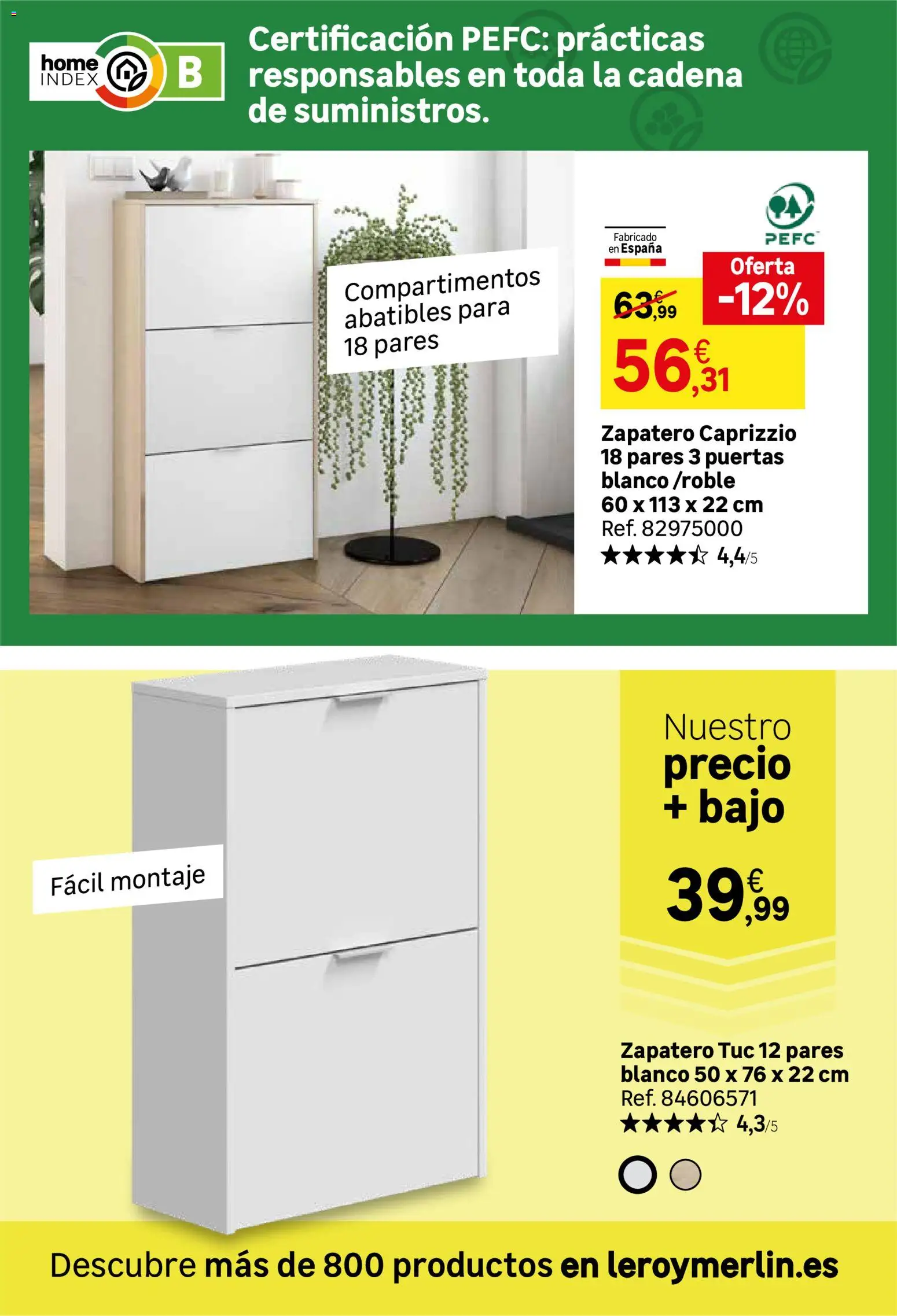 Leroy Merlin catálogo │ válido desde el 25/08/2026 | Página: 12 | Productos: Zapatero, Puertas